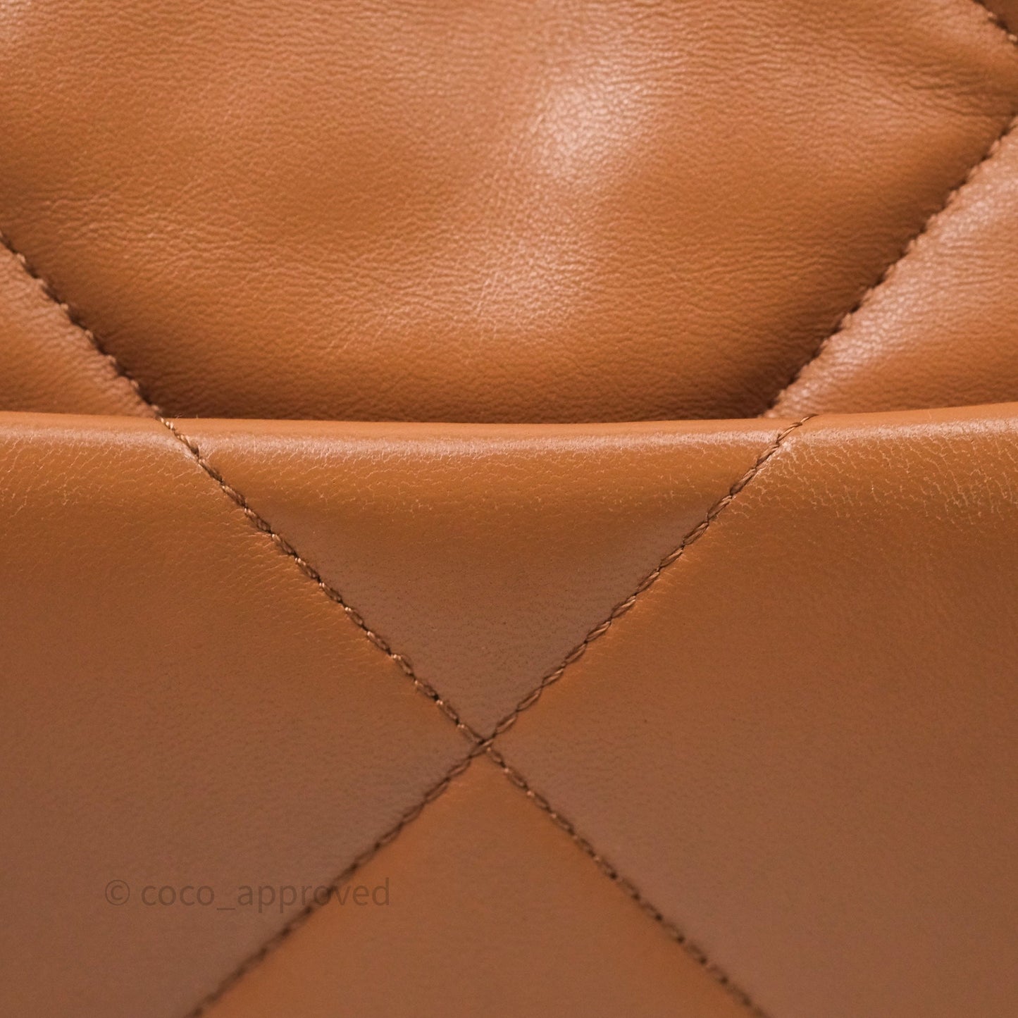 Chanel 19 Small Caramel Dark Beige Brown Mixed Hardware