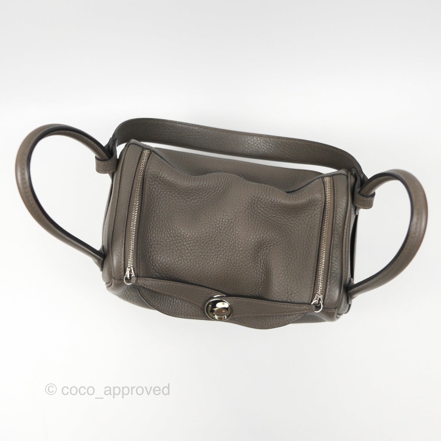 Hermès Lindy 26 Etain 8F Clemence Palladium Hardware