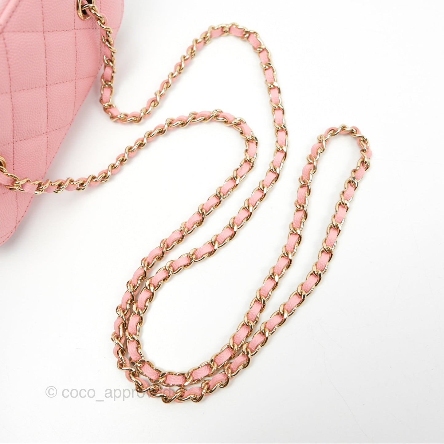 Chanel Classic Vanity With Chain Pink Caviar Gold Hardware