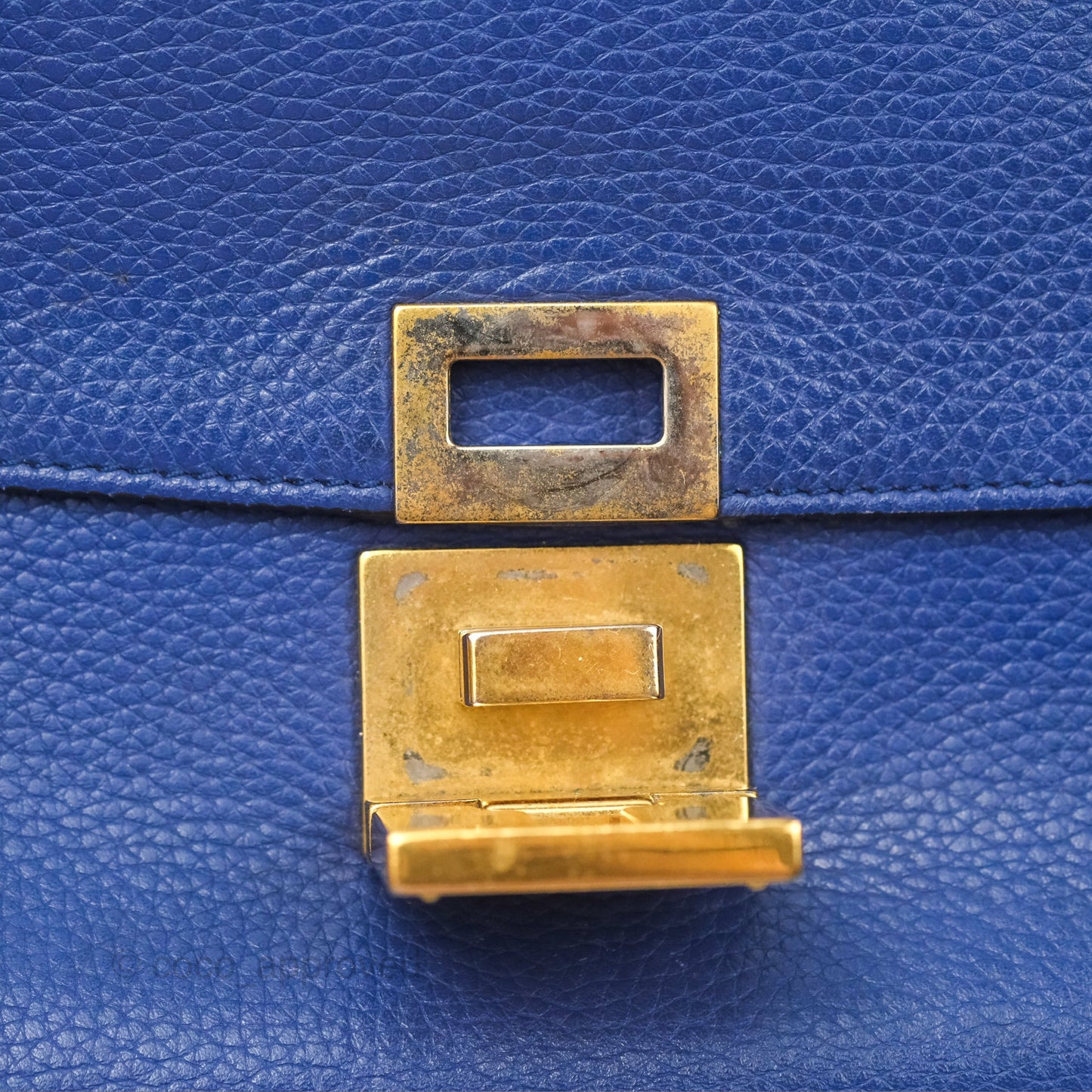 Celine Small Sleek Trapeze Blue Calfskin