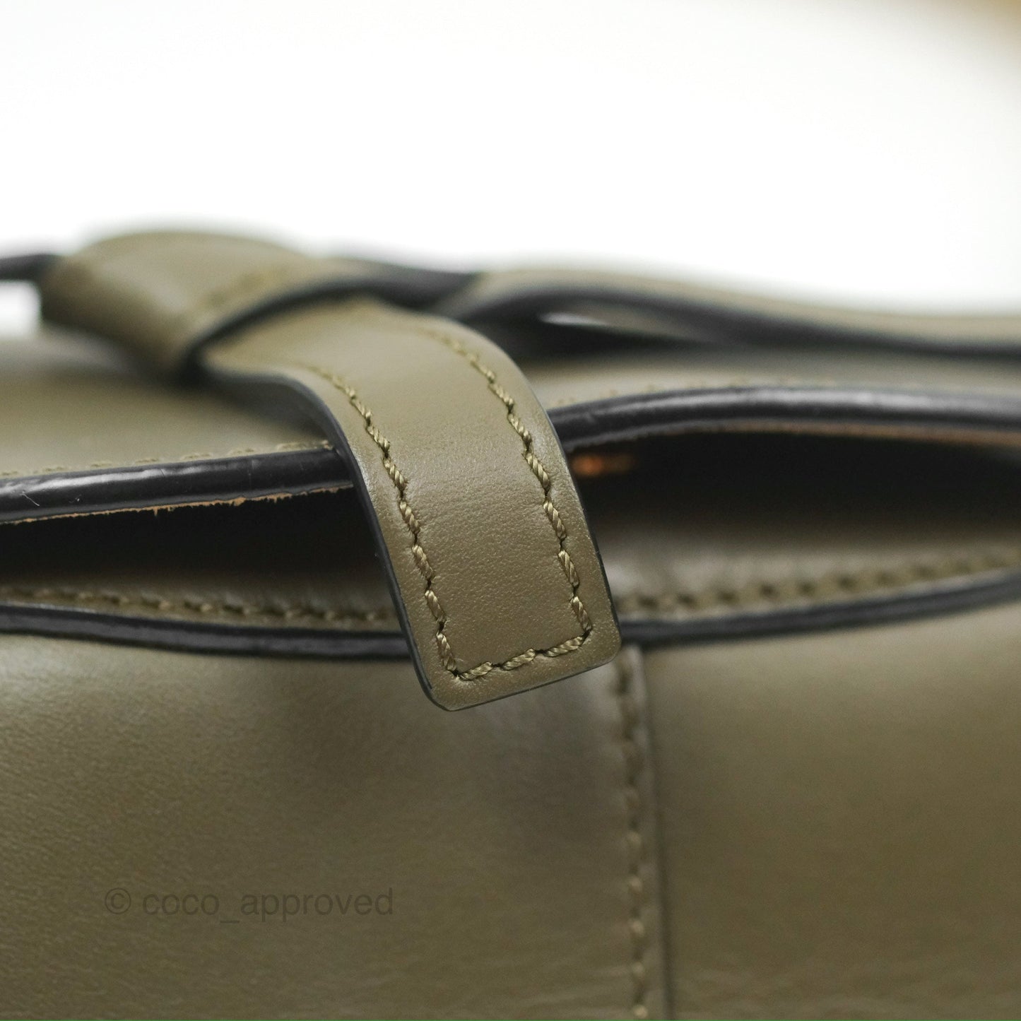 Loewe Mini Gate Dual Bag Soft Calfskin & Jacquard Strap Autumn Green