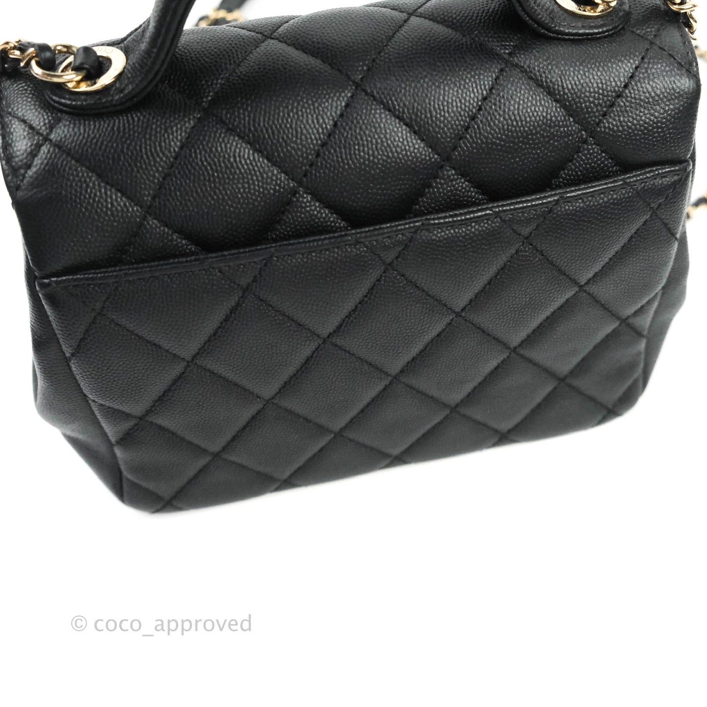 Chanel Quilted Small Business Affinity Flap Black Caviar Gold Hardware