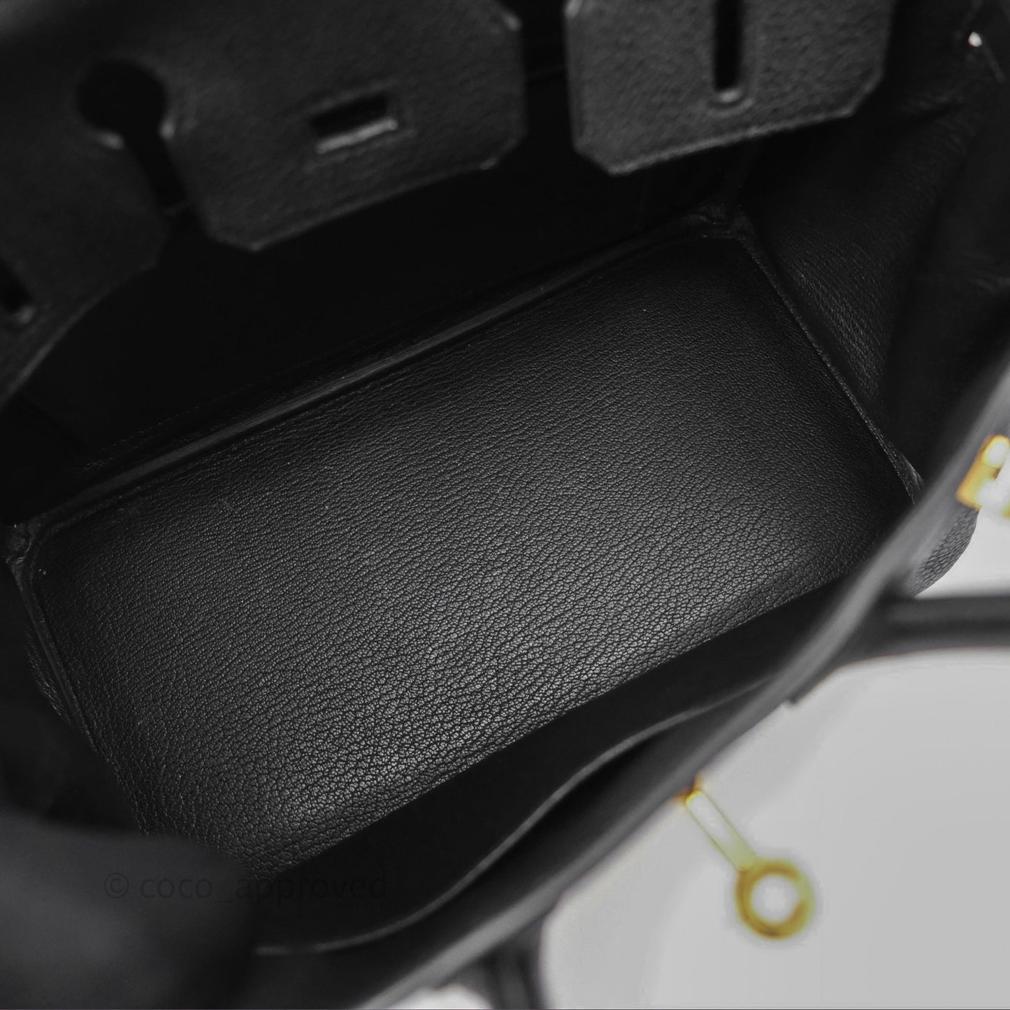 Hermès Retourne Birkin 25 Noir Togo Gold Hardware