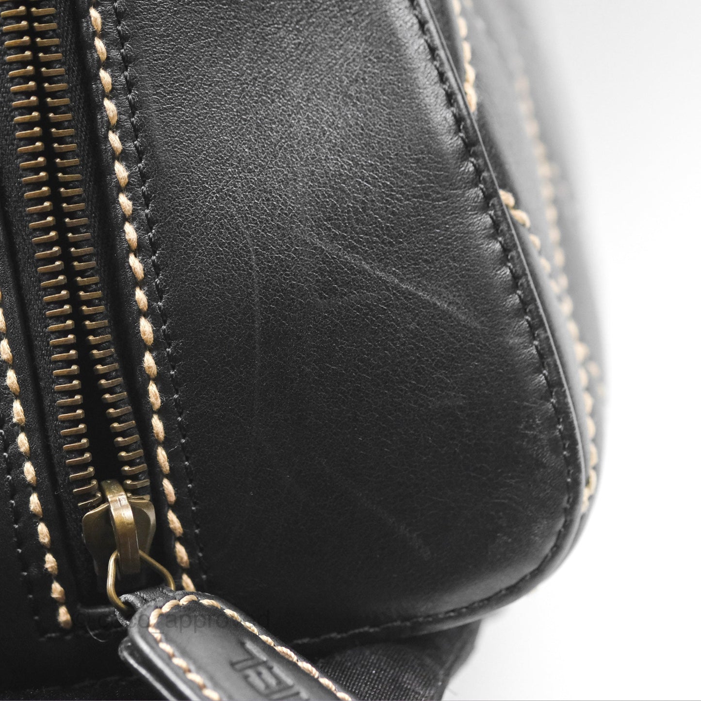Chanel Vintage Wild Stitch Tote Bag Lambskin Black
