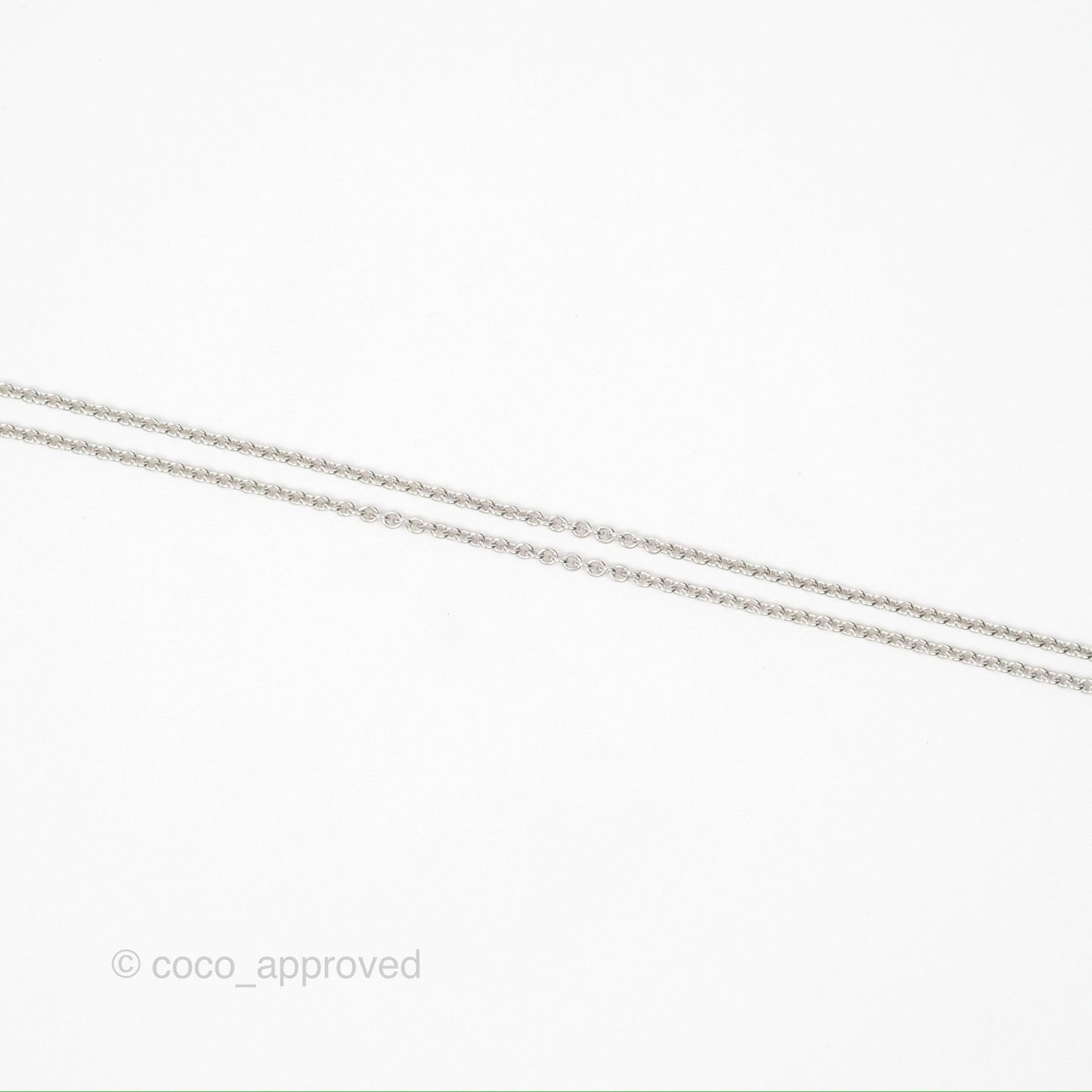 Hermes Kelly Cadenas Pendant White Gold Necklace