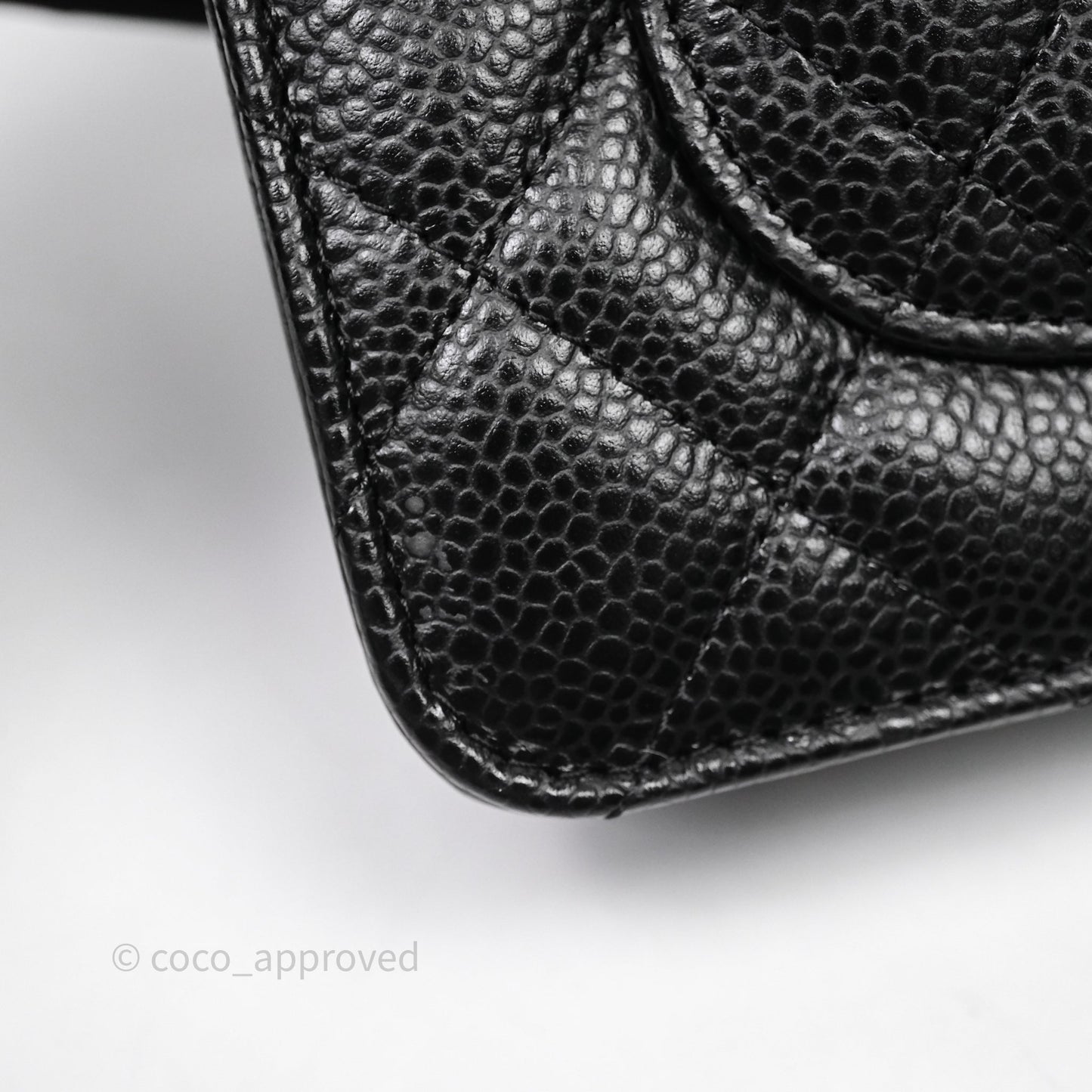Chanel Quilted WOC Black Caviar Gold Hardware