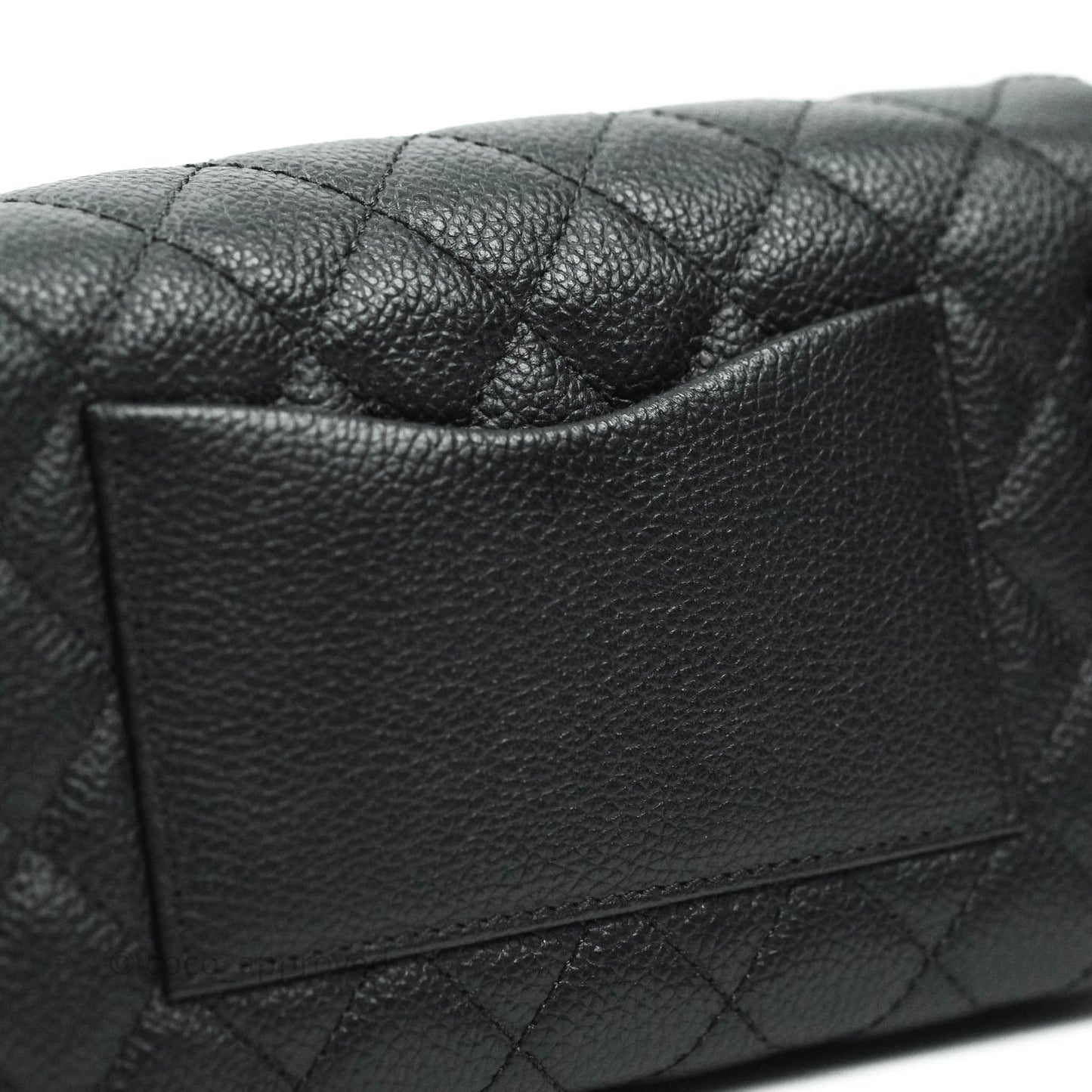 Chanel Reissue Quilted Caviar Belt Bag Black Silver Hardware