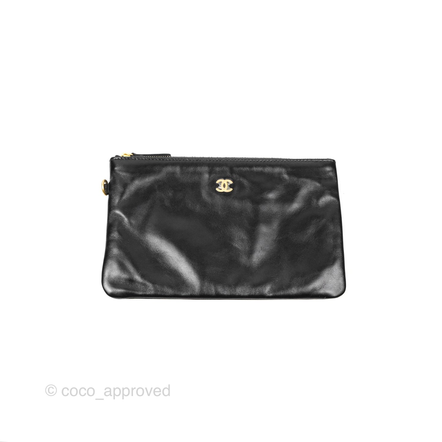Chanel 22 Small Black Aged Calfskin Aged Gold Hardware
