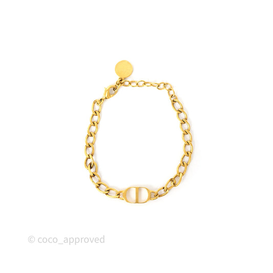 Dior Petit CD Chain Bracelet Antique Gold Tone
