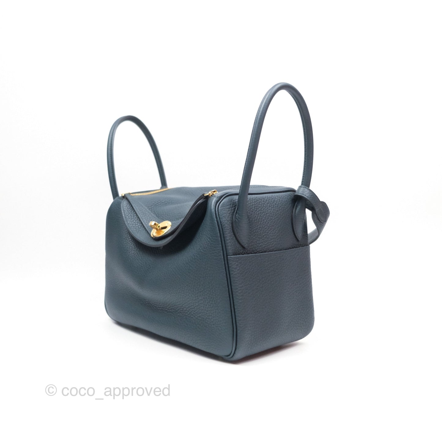 Hermès Lindy 26 Vert Cypress 6O Clemence Gold Hardware