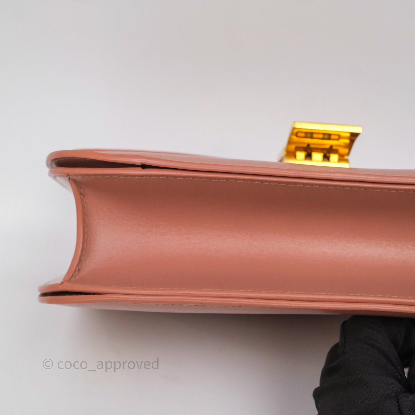 Celine Rose Box Medium Calfskin Bag Gold Hardware