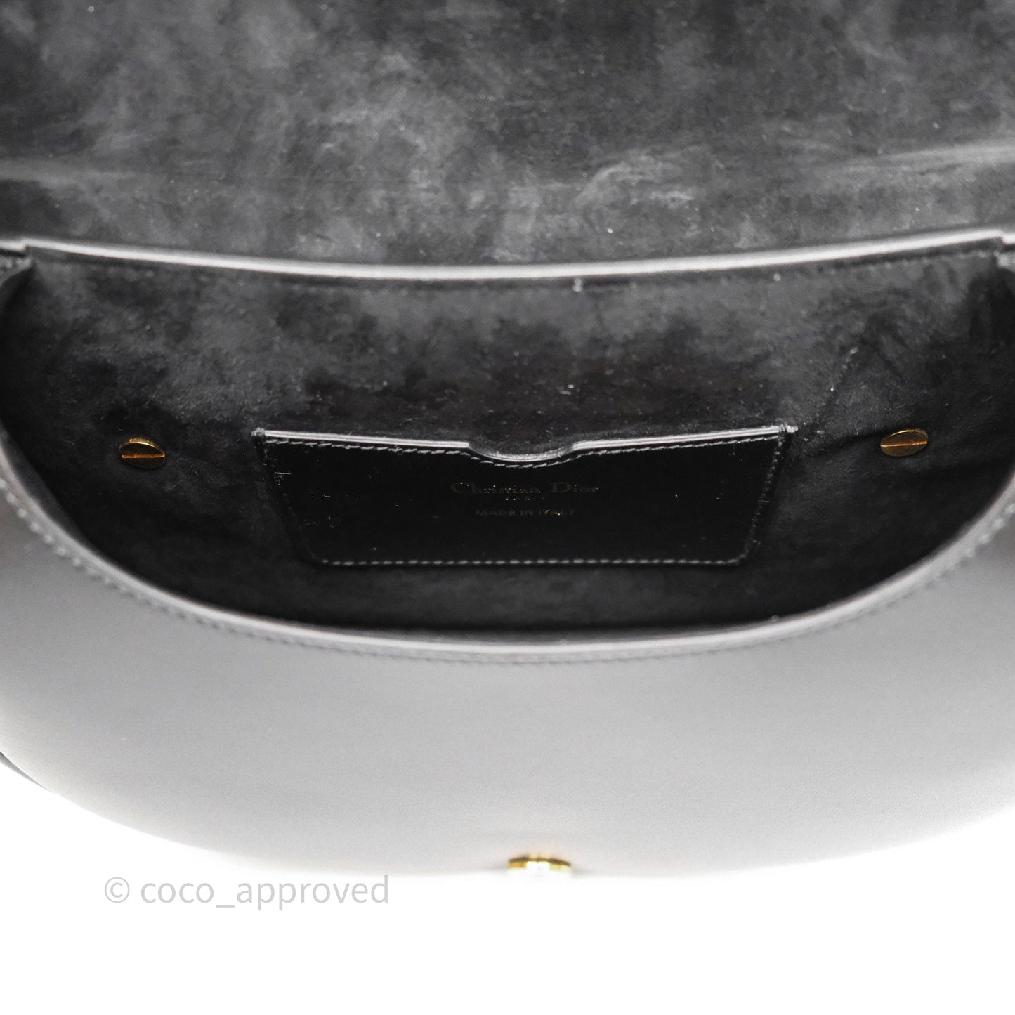 Dior Medium Bobby Flap Black Box Calfskin