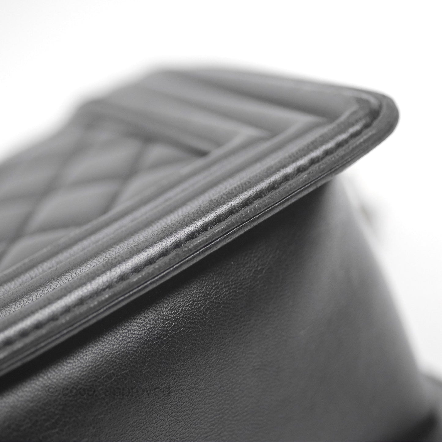 Chanel Medium Boy Quilted Black Lambskin Ruthenium Hardware