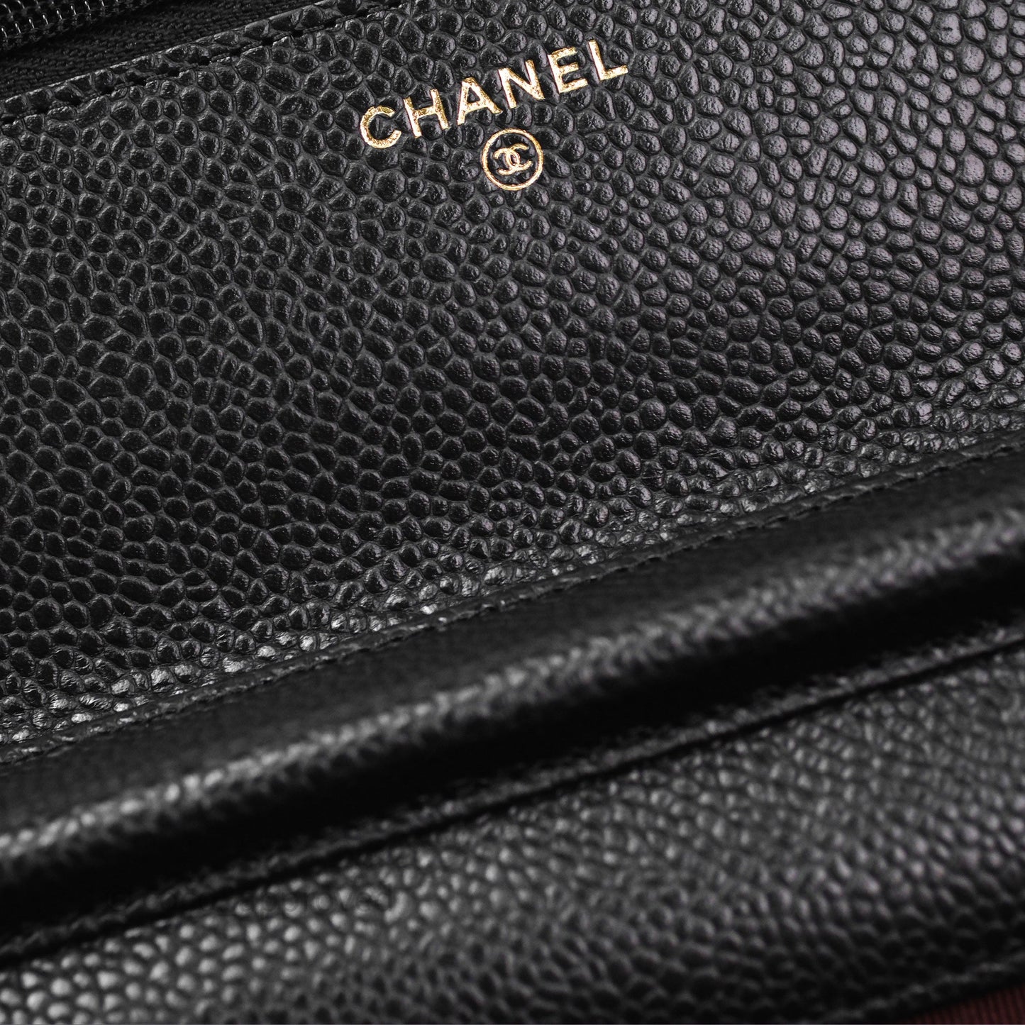 Chanel Quilted WOC Black Caviar Gold Hardware
