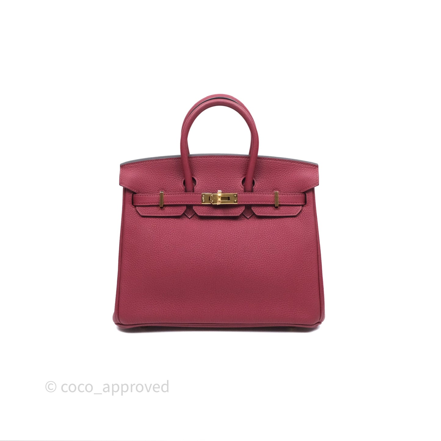 Hermès Birkin 25 Retourne Rouge Grenat Togo Gold Hardware