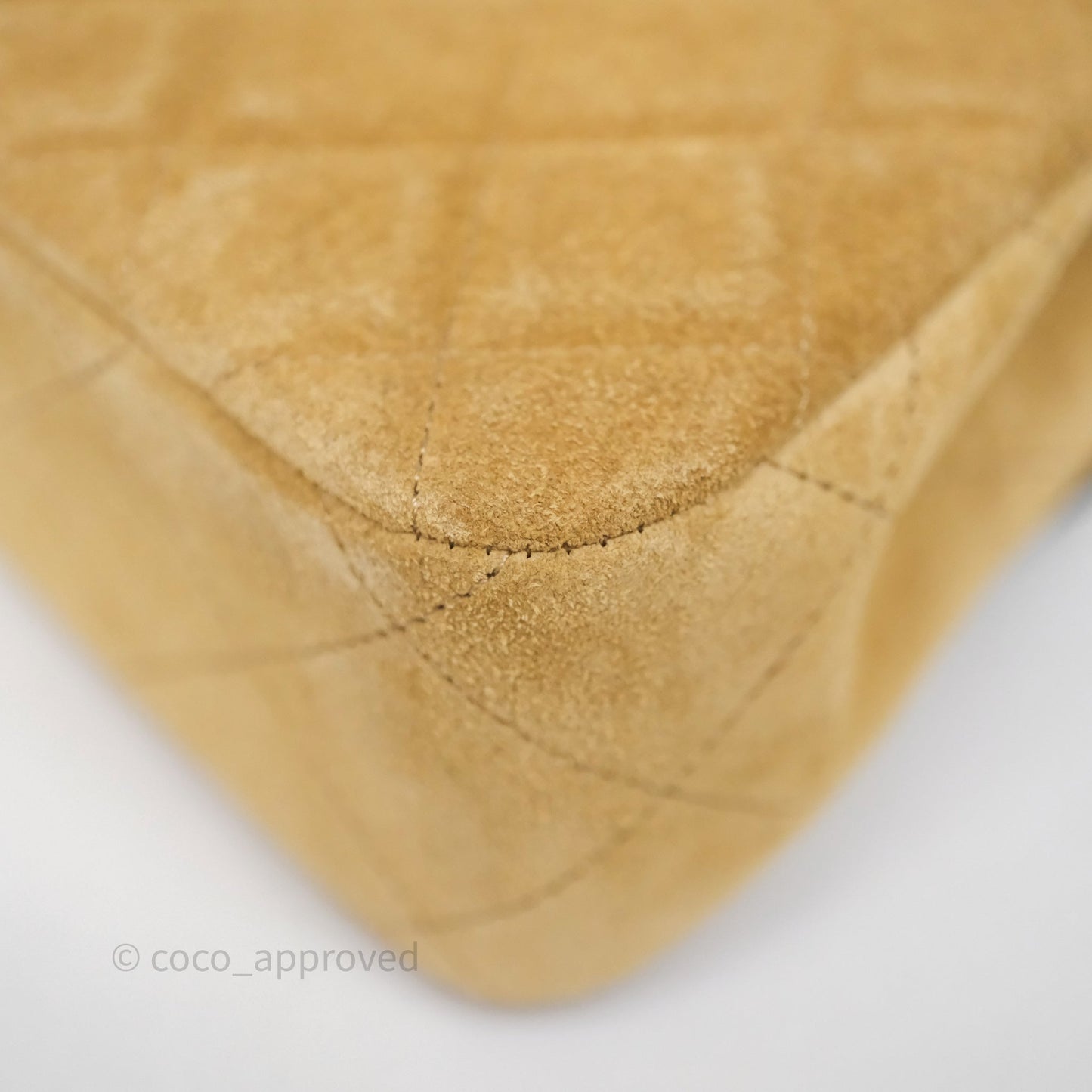 Chanel Mini Flap Bag Camel Suede/ Black Lambskin Gold Hardware