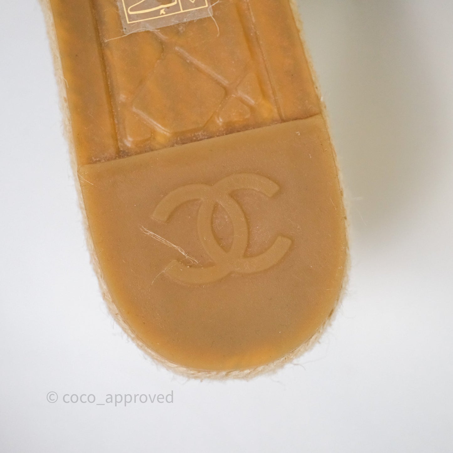 Chanel CC Logo Yellow/Black Slippers Size 38