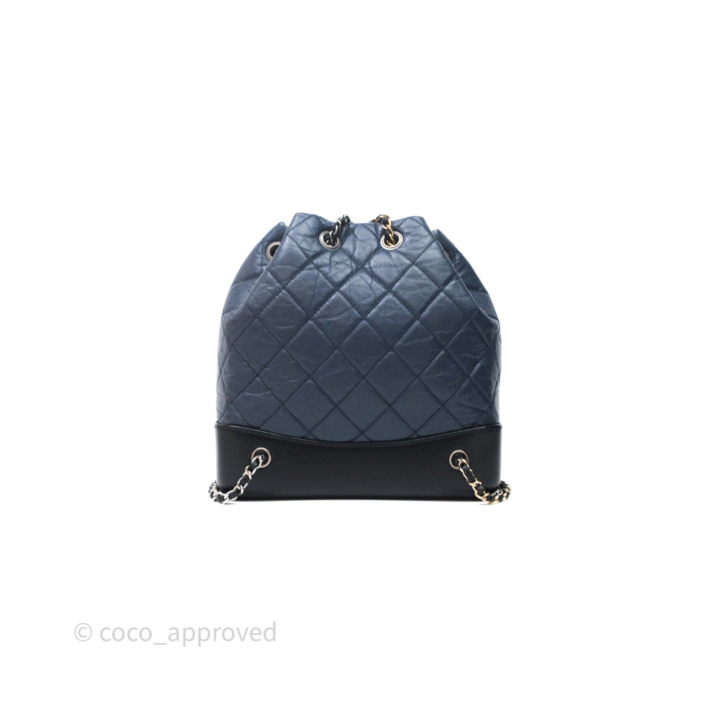 Chanel Gabrielle Backpack Blue Aged Calfskin Small