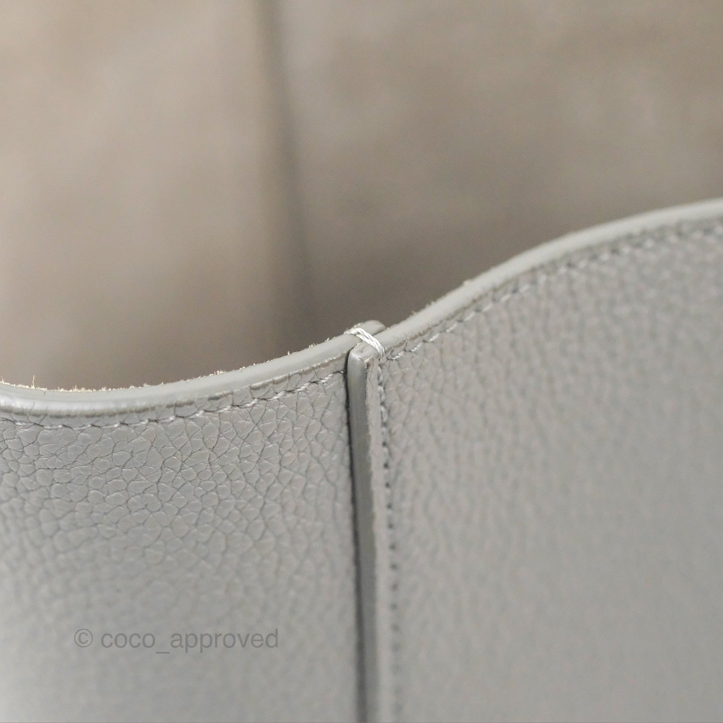 Celine Sangle Bucket Bag Grained Calfskin Grey