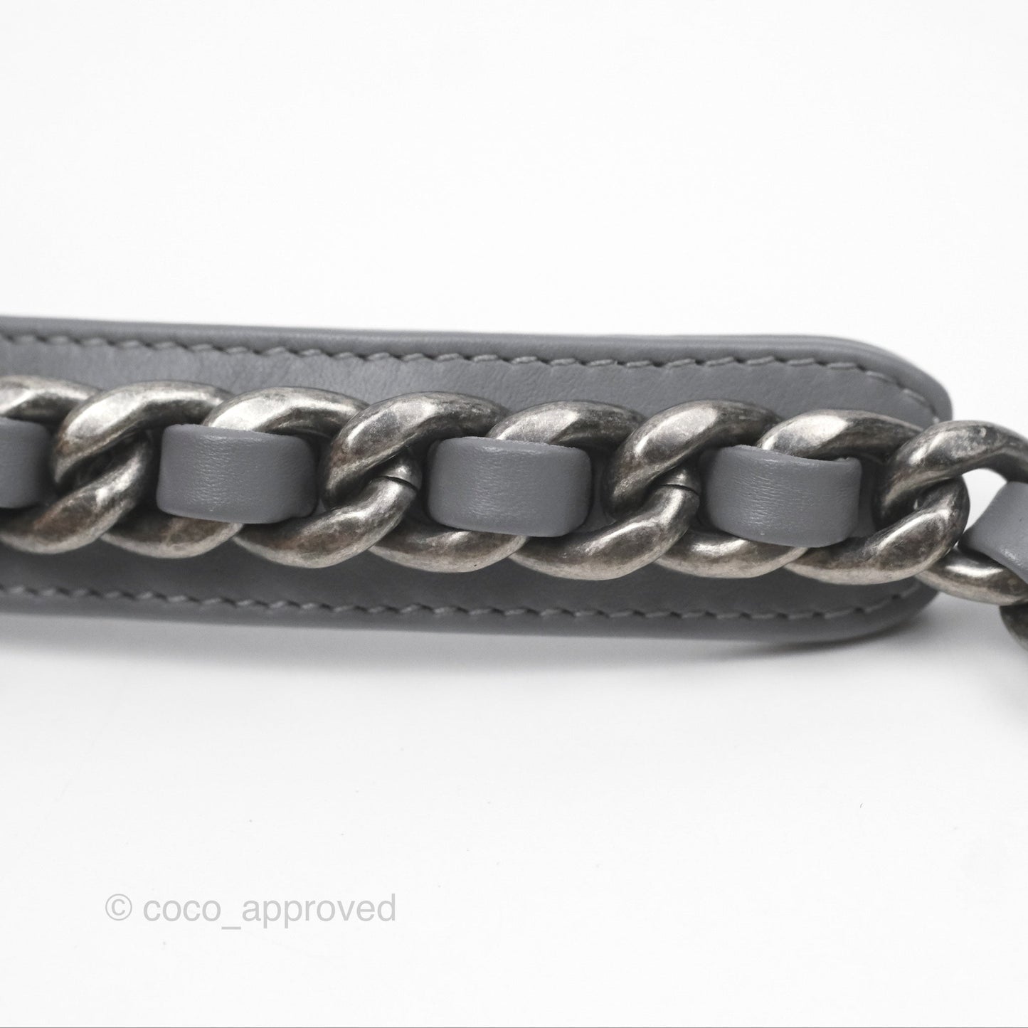 Chanel 19 Small Tweed Grey Mixed Hardware