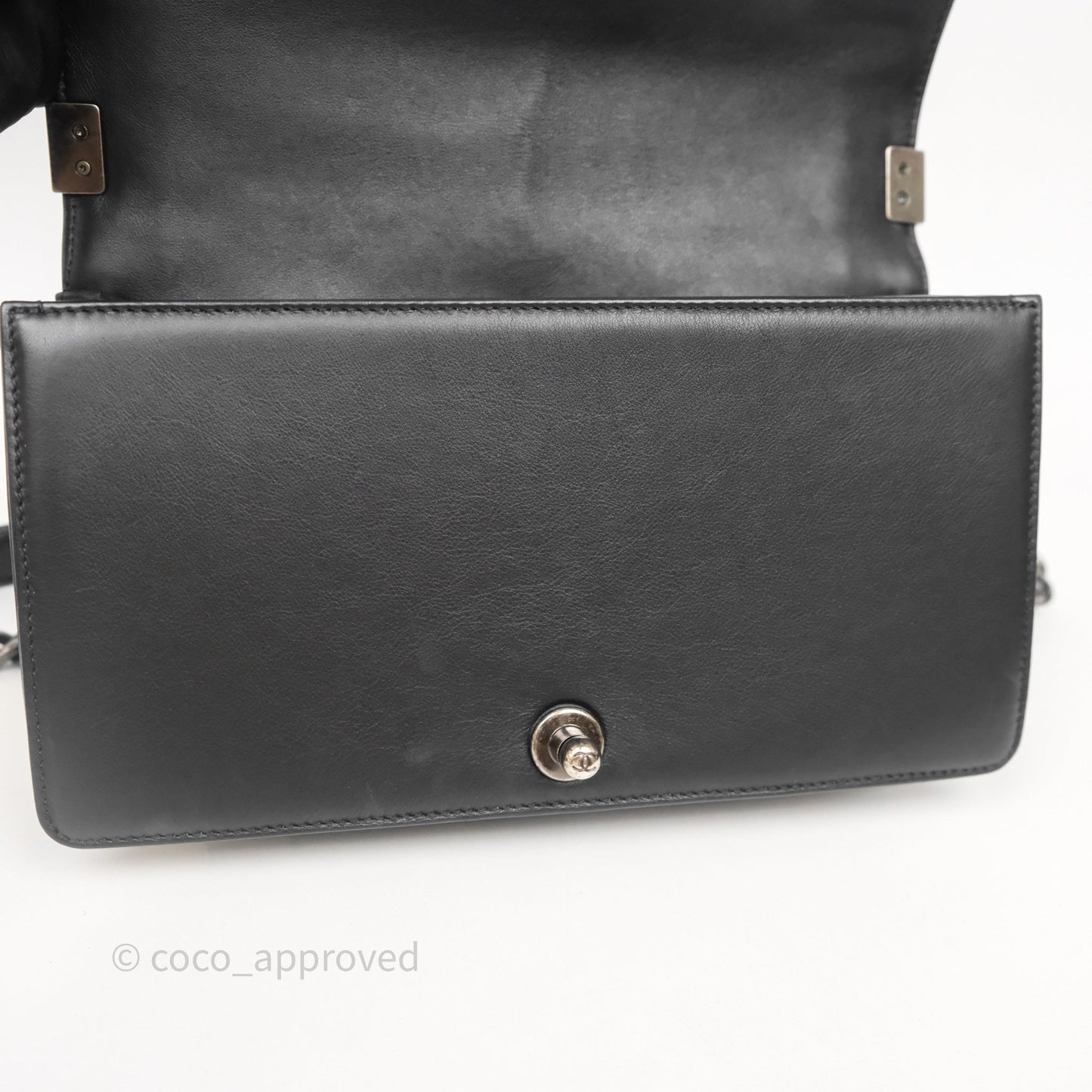 Chanel Quilted Medium Boy Black Lambskin Ruthenium Hardware