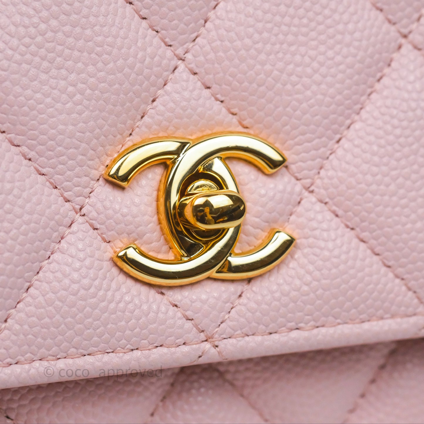 Chanel Clutch with Chain Caviar Pink Gold Hardware