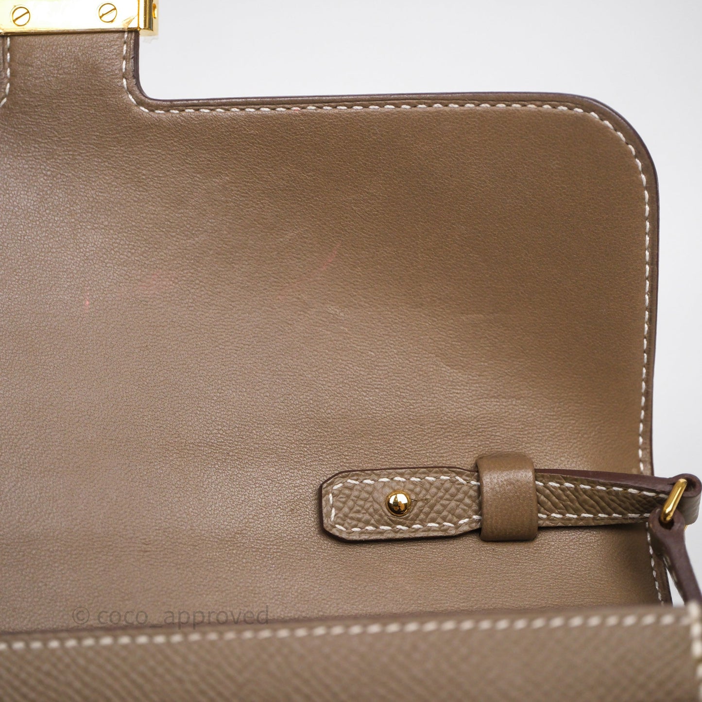 Hermès Constance To Go Wallet Etoupe 18 Epsom Gold Hardware