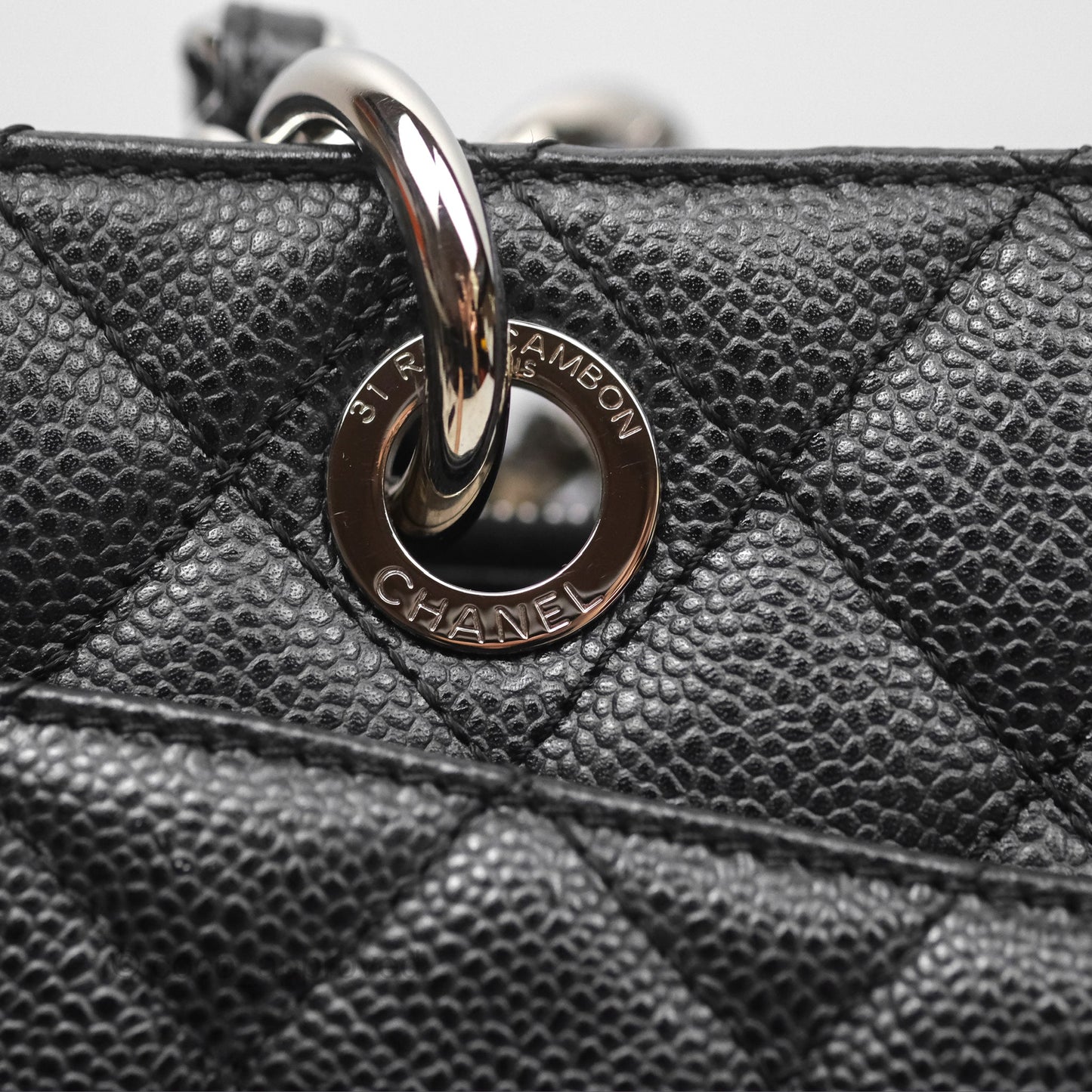 Chanel GST Black Caviar Silver Hardware