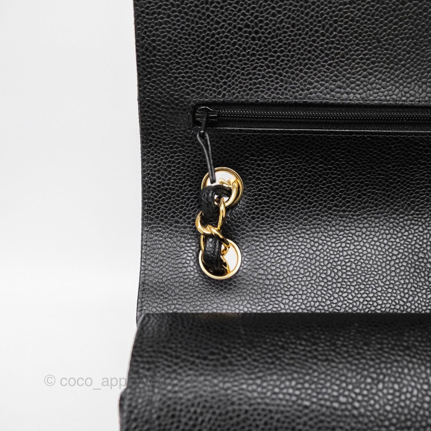 Chanel Jumbo Double Flap Black Caviar Gold Hardware⁣⁣