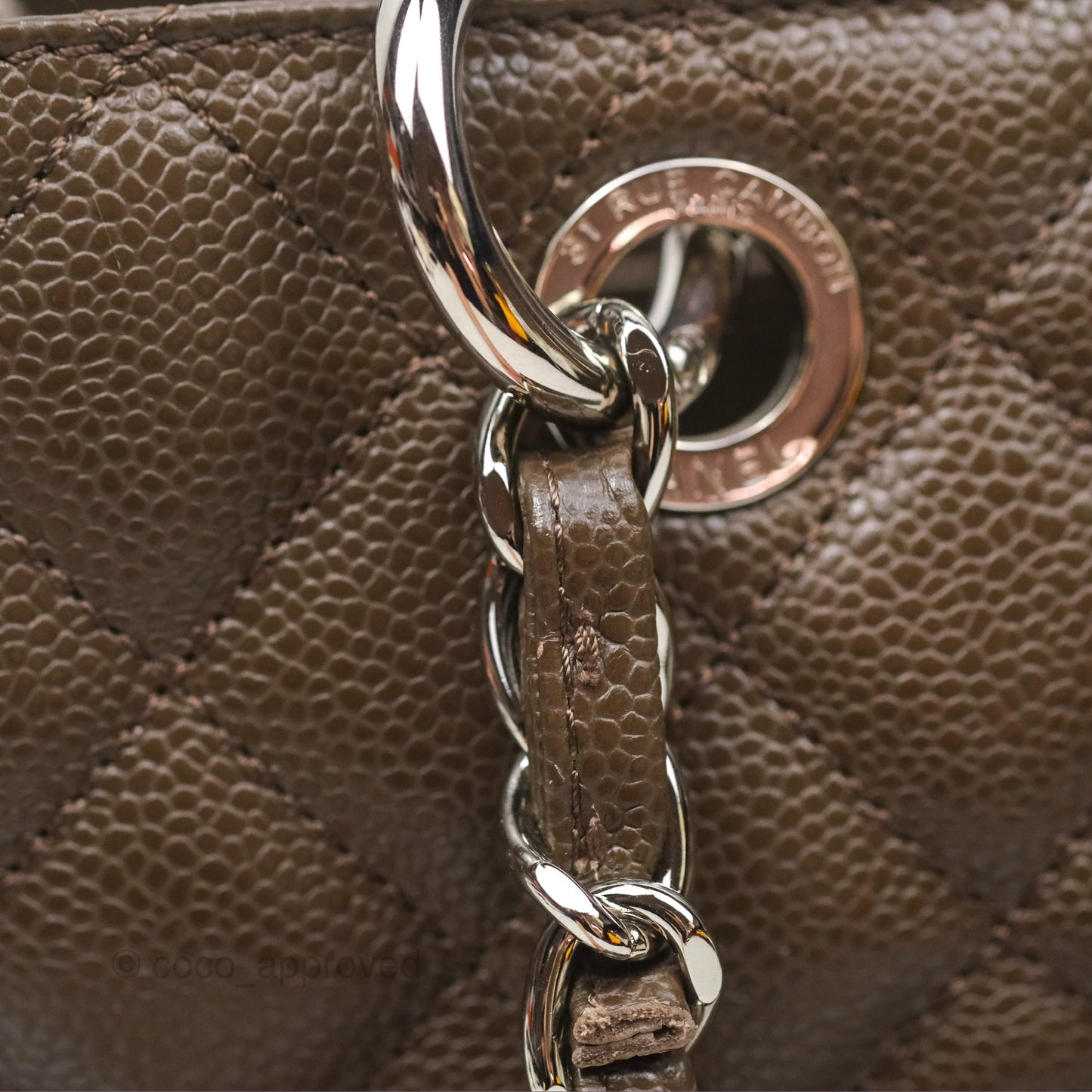 Chanel GST Chocolate Brown Caviar Silver Hardware