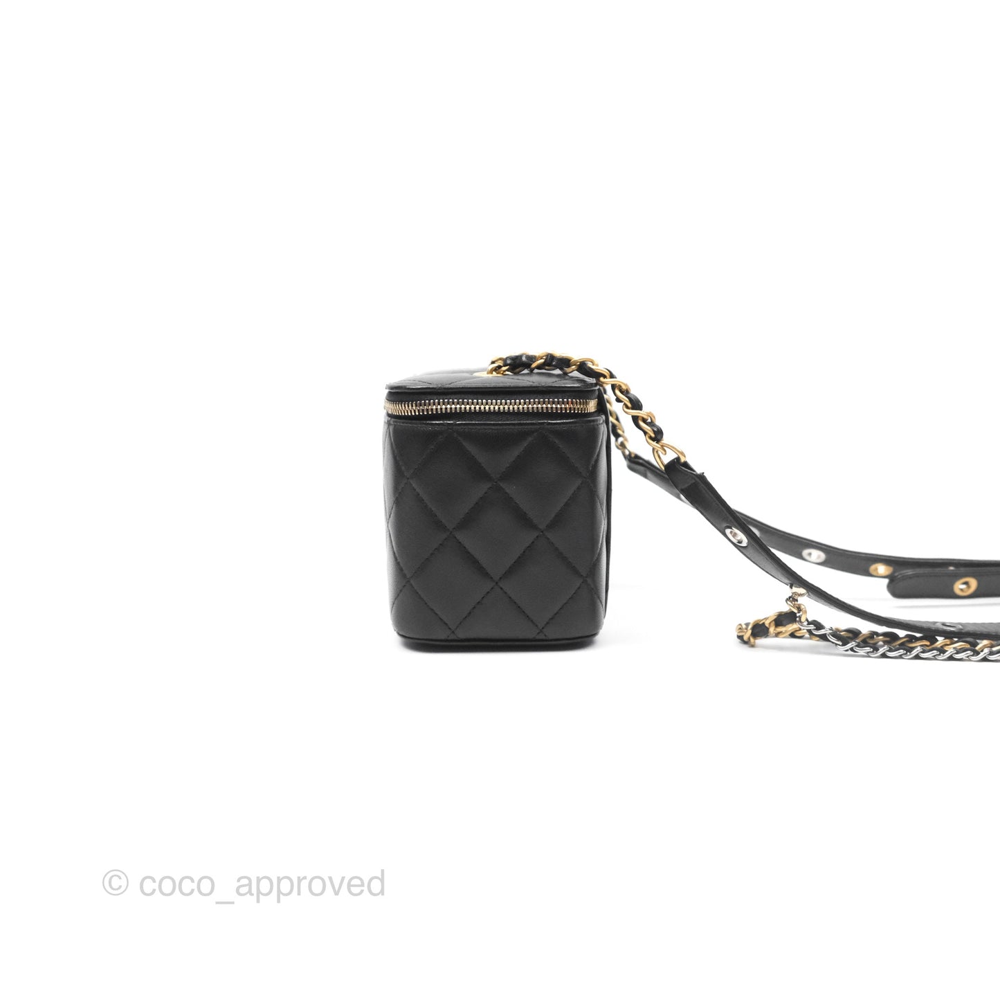 Chanel Vanity With Chain Black Goatskin Mixed Hardware