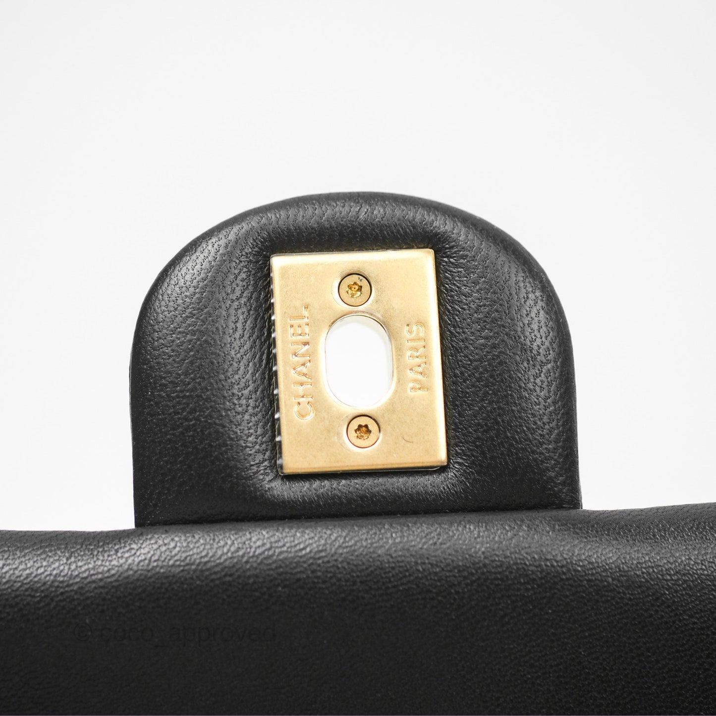 Chanel Mini Flap Bag With Heart CC Charm Black Lambskin Aged Gold Hardware