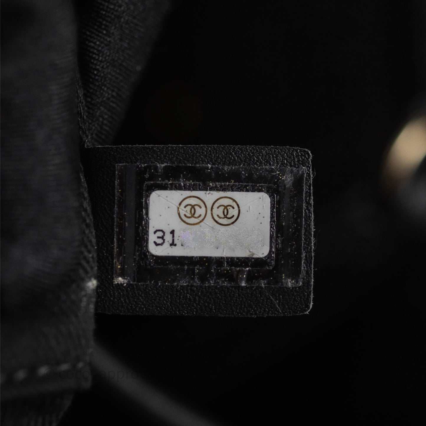 Chanel Large Deauville Glitter Black Grey Raffia Gold Hardware