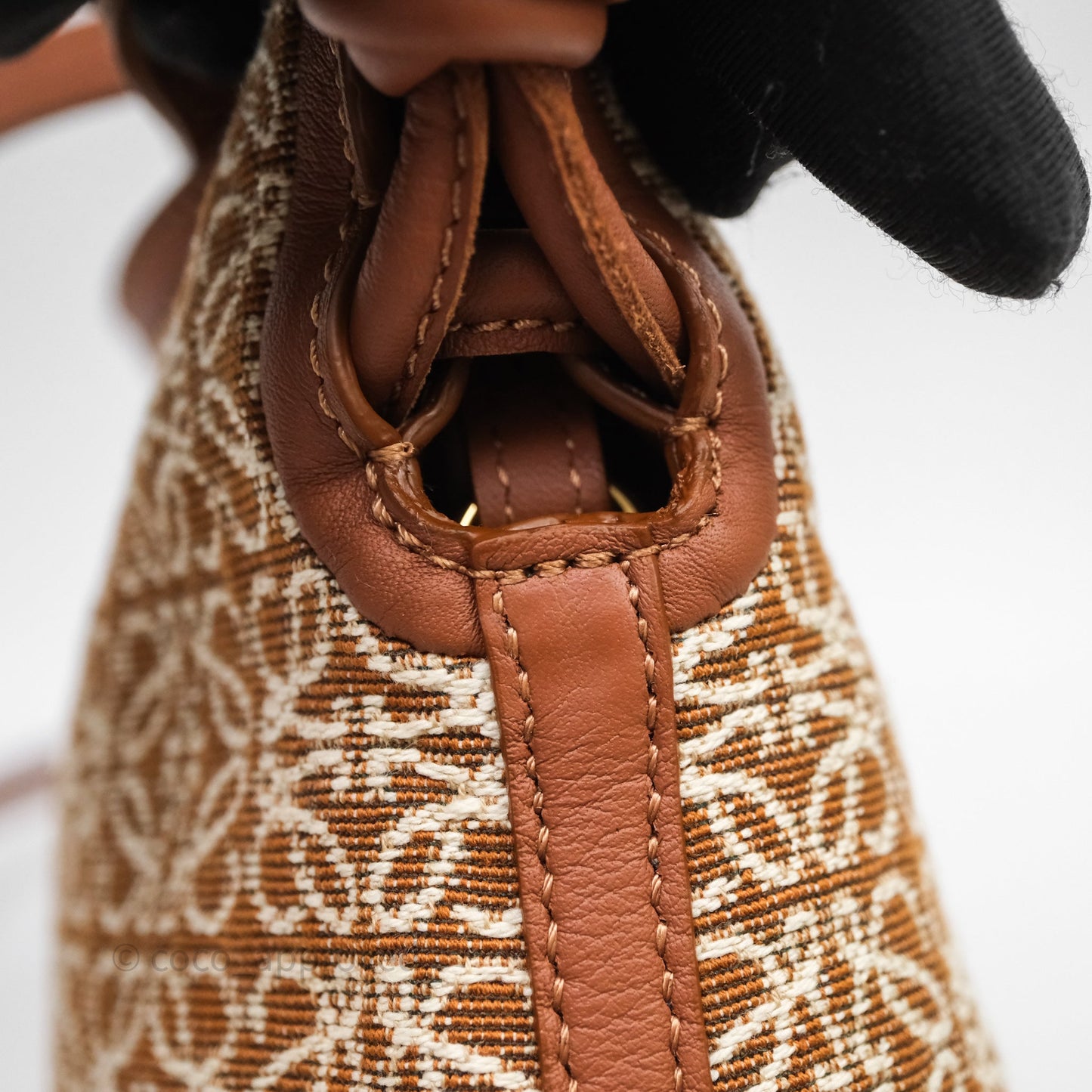 Loewe Jacquard Anagram Flamenco Knot Clutch Mini Bag Gold Hardware