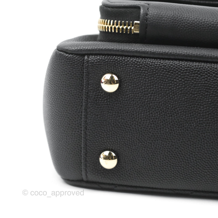 Chanel Quilted Medium Business Affinity Flap Black Caviar Gold Hardware