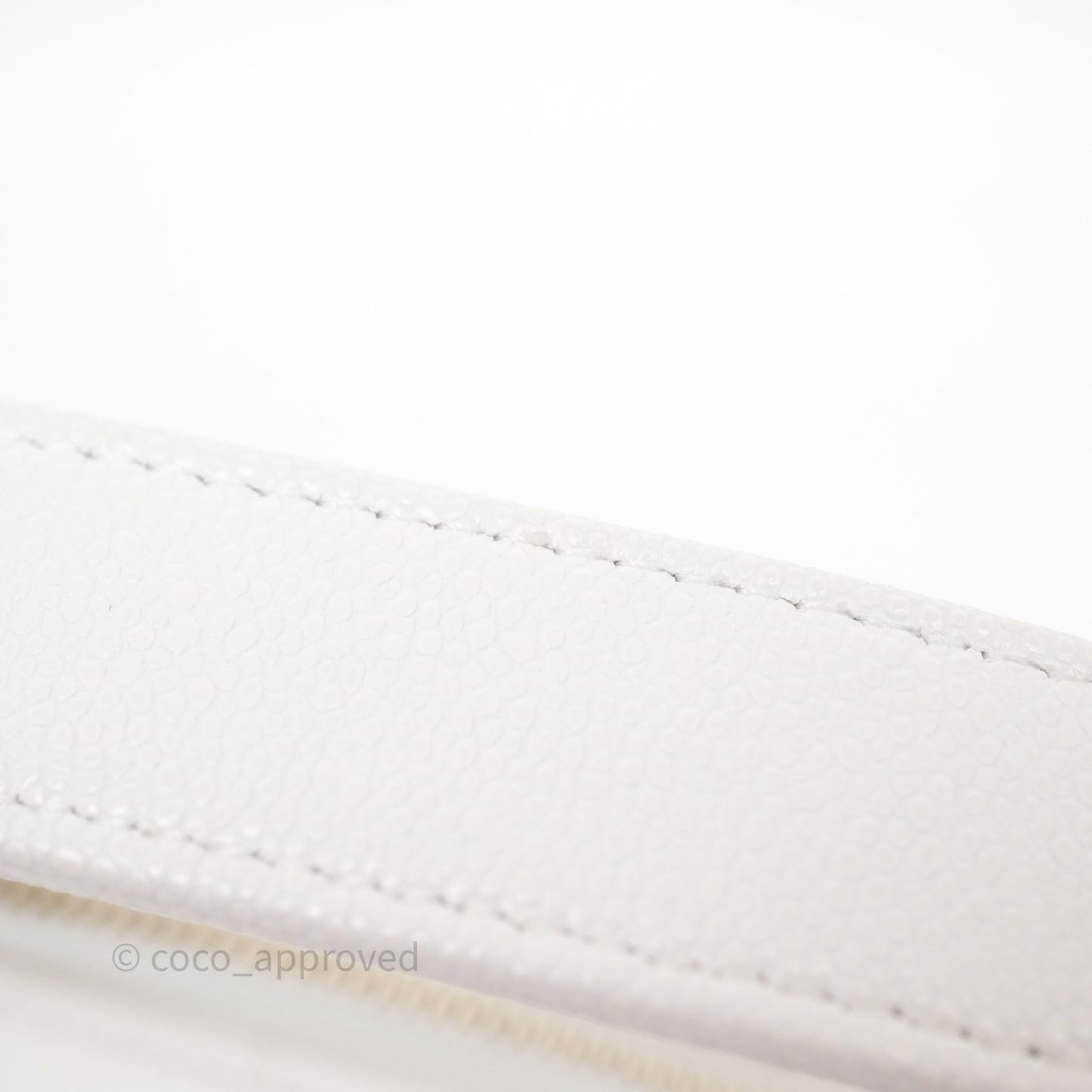 Chanel Quilted Hobo With Chain White Caviar Gold Hardware