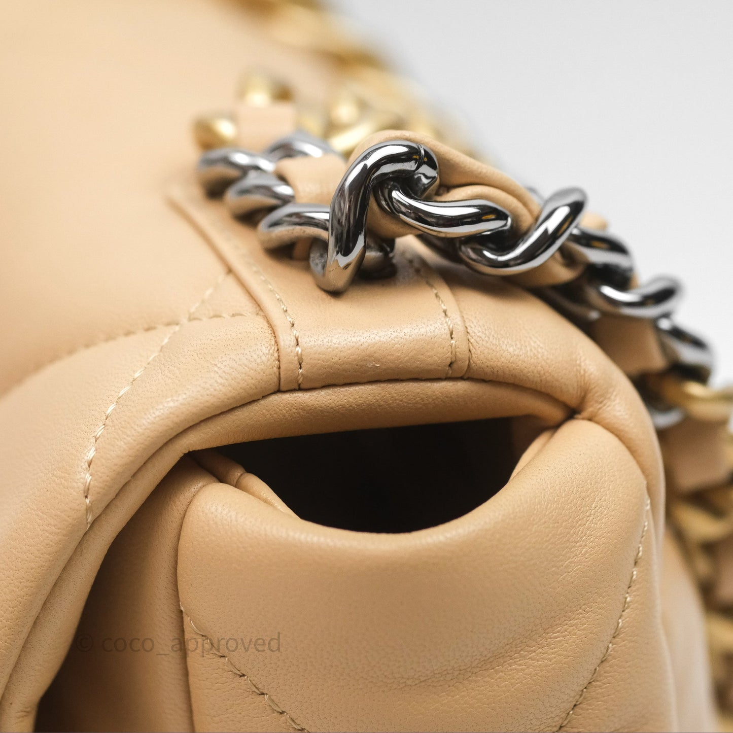 Chanel 19 Small Beige Mixed Hardware