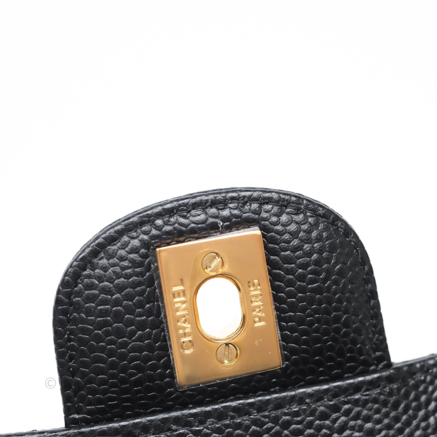 Chanel Small Classic Flap Quilted Black Caviar Gold Hardware