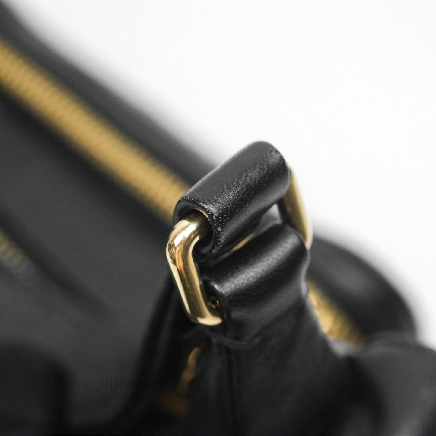 Miu Miu Nappa Leather Pocket Bag Black Lambskin Gold Hardware