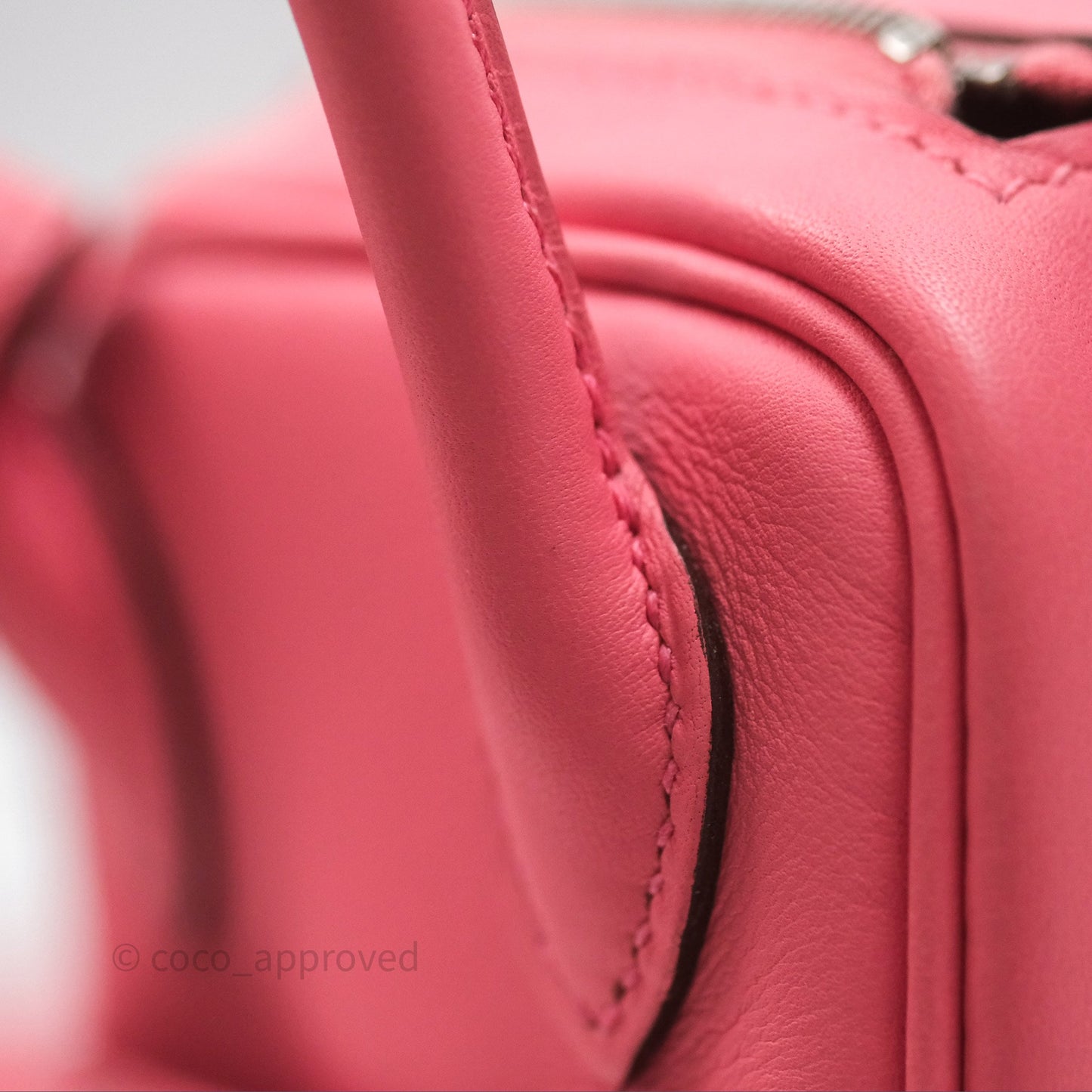 Hermès Mini Lindy 20 Rose Ete K4 Swift Palladium Hardware