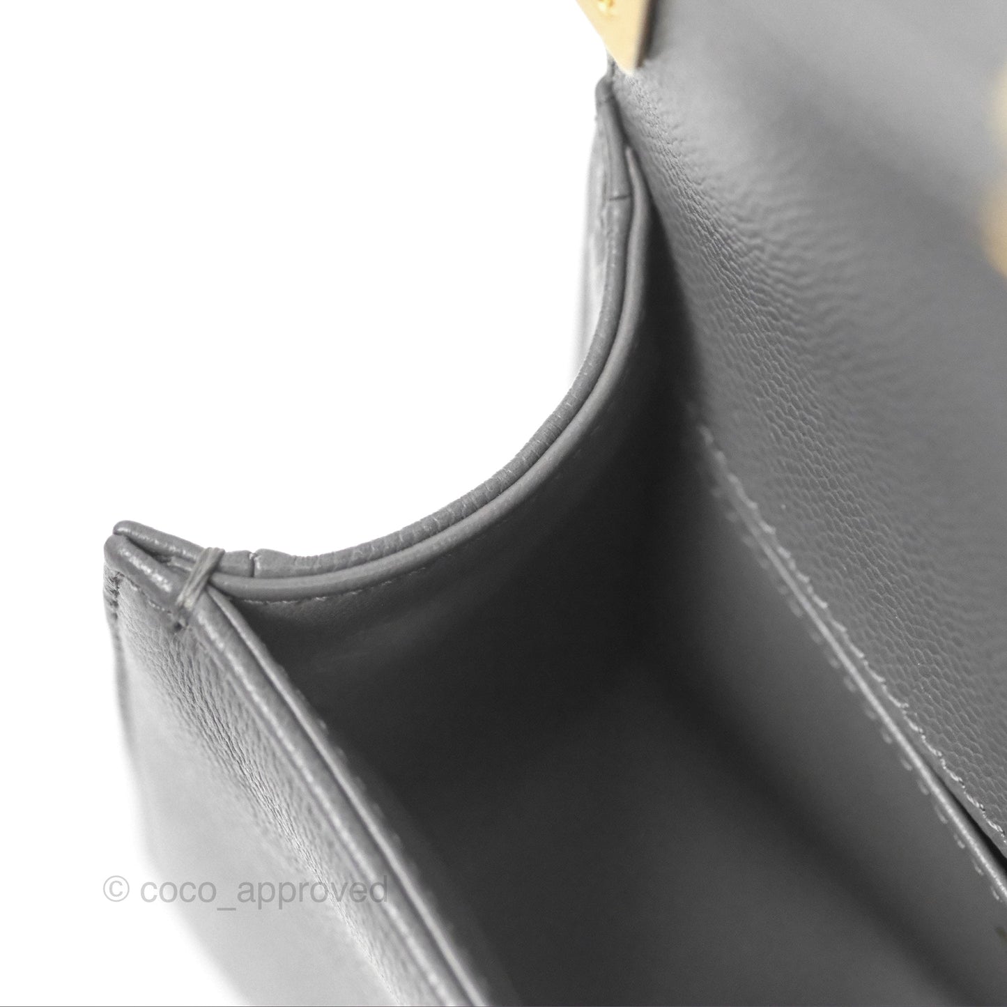 Chanel Small Boy Dark Grey Caviar Aged Gold Hardware