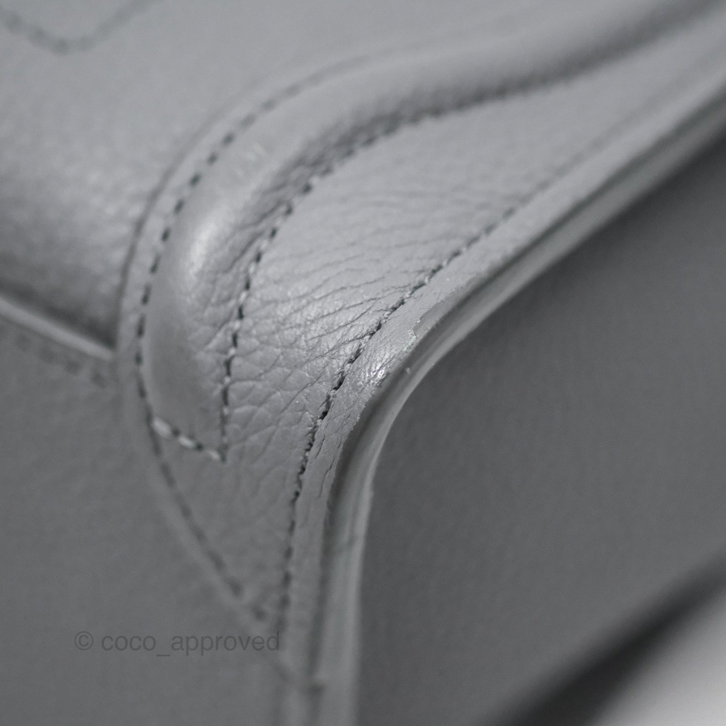 Celine Nano Luggage Bag Grey Drummed Calfskin