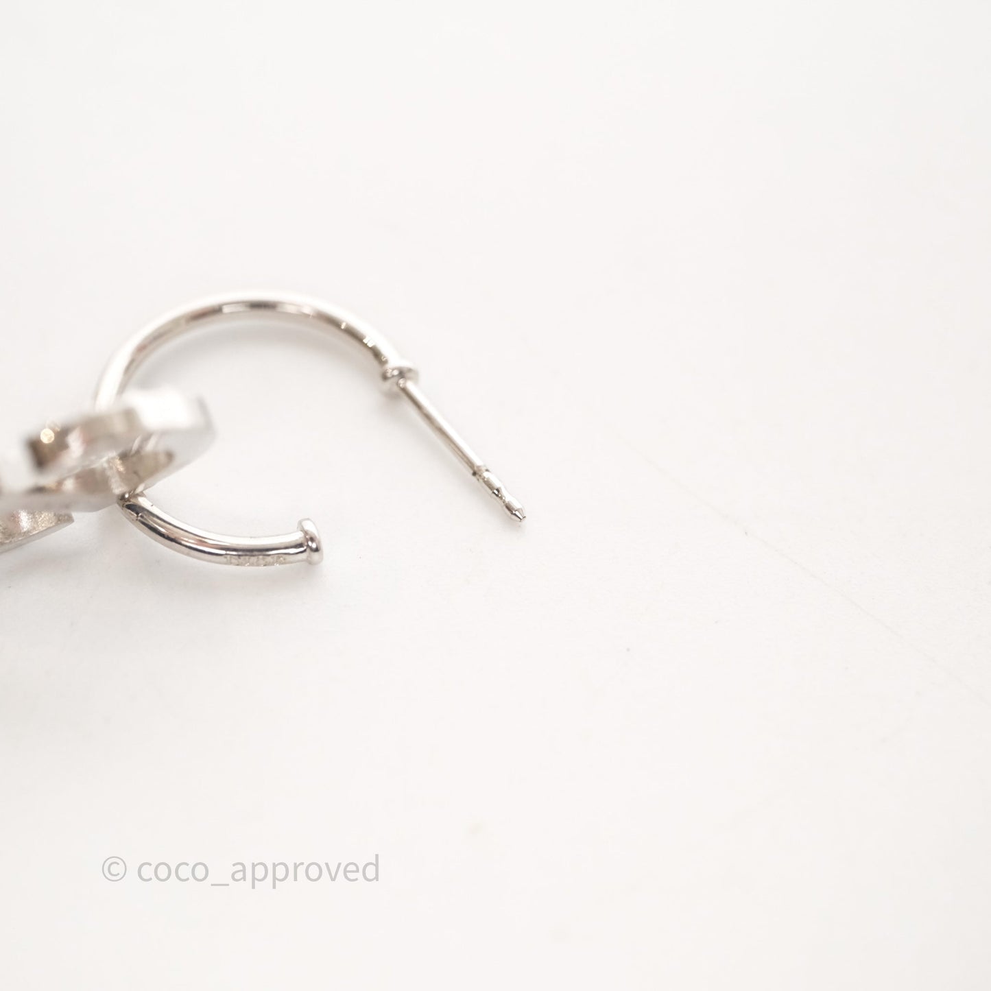 Christian Dior Crystal Pearl Drop Petit CD Earrings Silver Tone