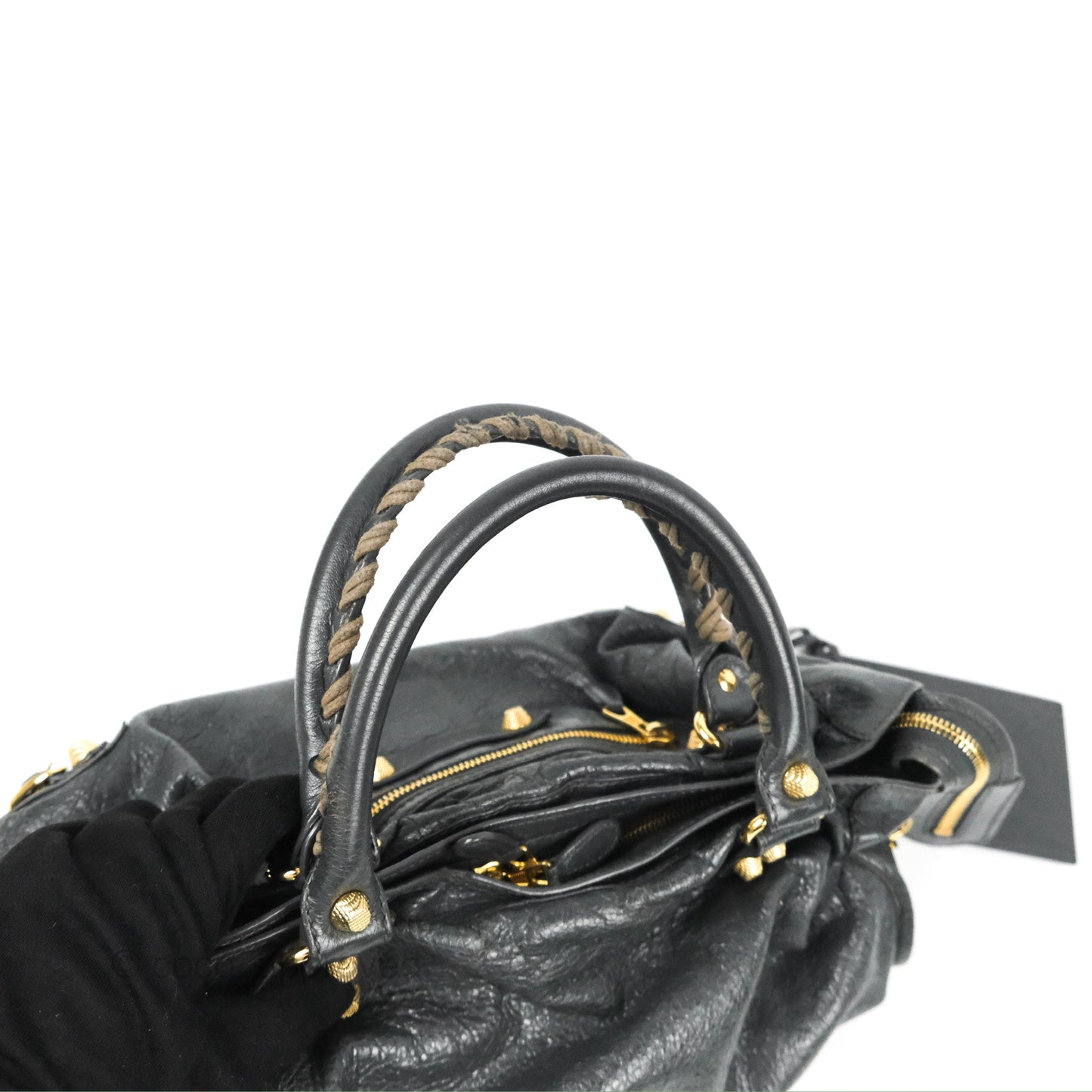 Balenciaga Classic City Bag Dark Grey Calfskin Gold Hardware