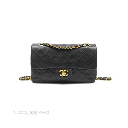 Chanel Classic Vintage Small Flap Black Lambskin 24K Gold Hardware
