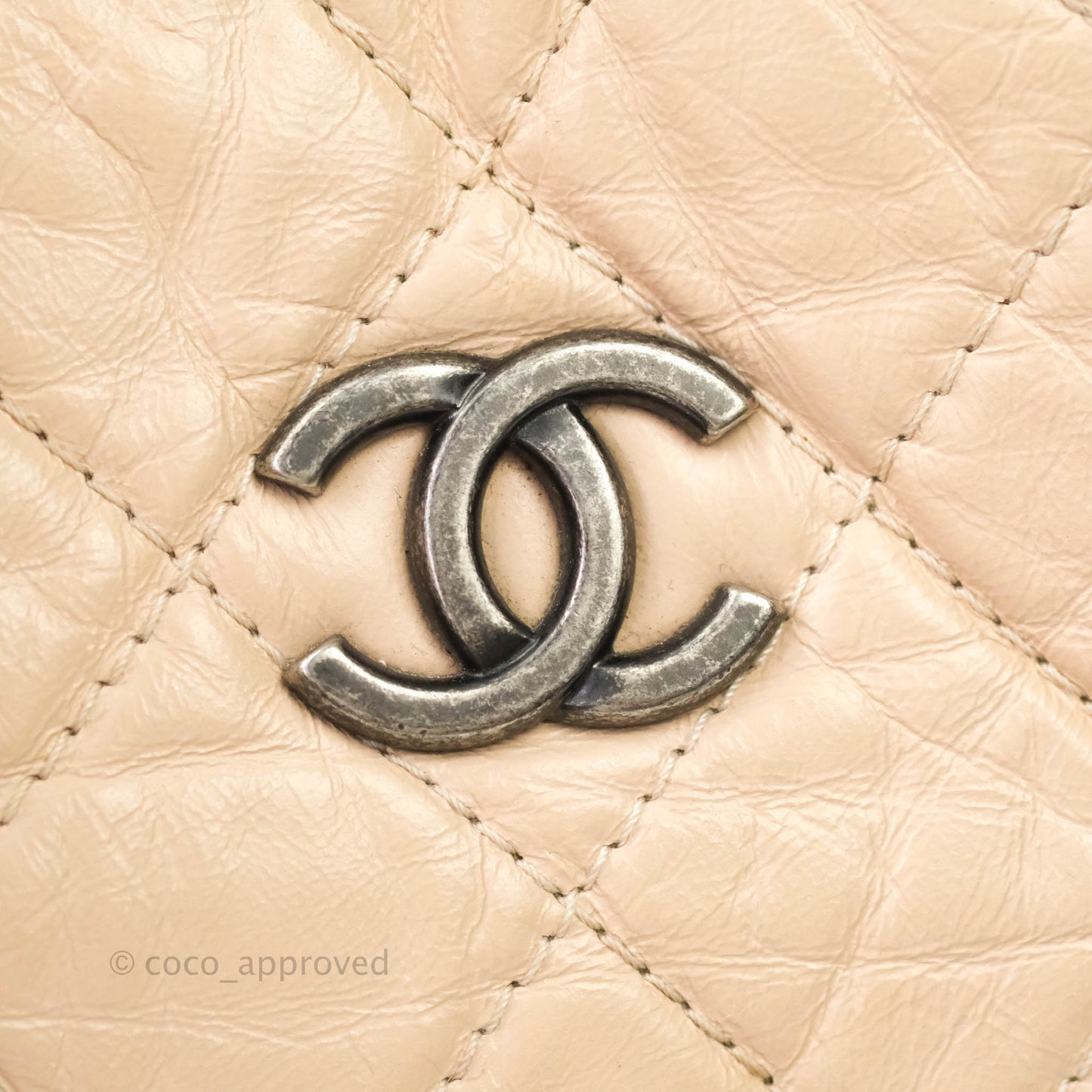 Chanel Quilted Small Gabrielle Backpack Black/Beige Aged Calfskin