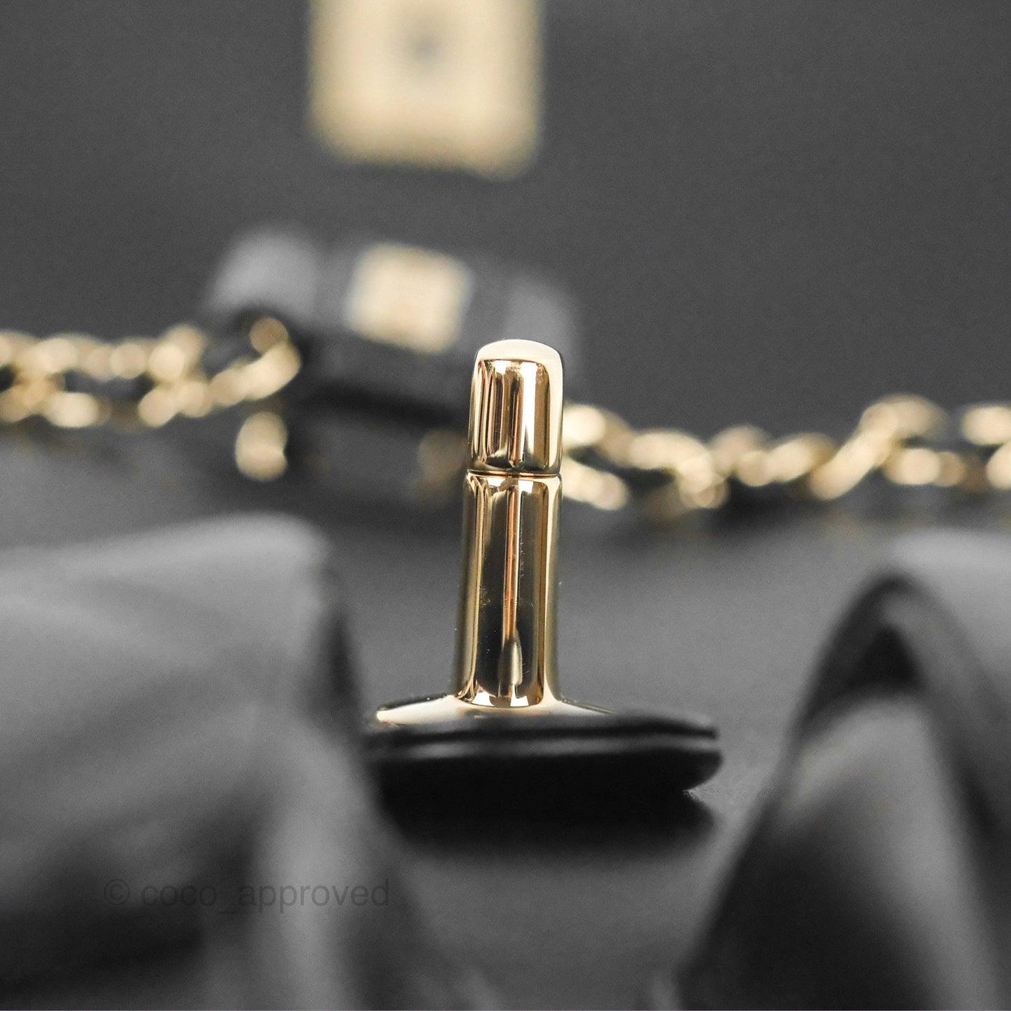 Chanel Duma Backpack Large Black Calfskin Gold Hardware 23P