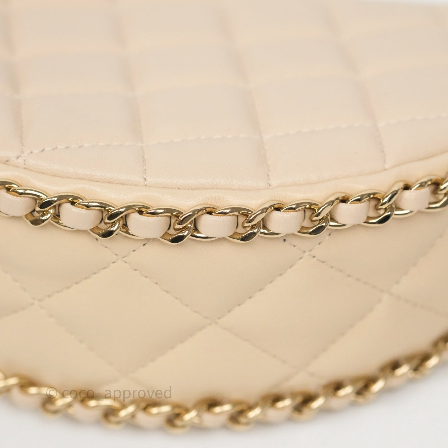 Chanel Small Hobo Bag Light Beige Lambskin Gold Hardware 23P