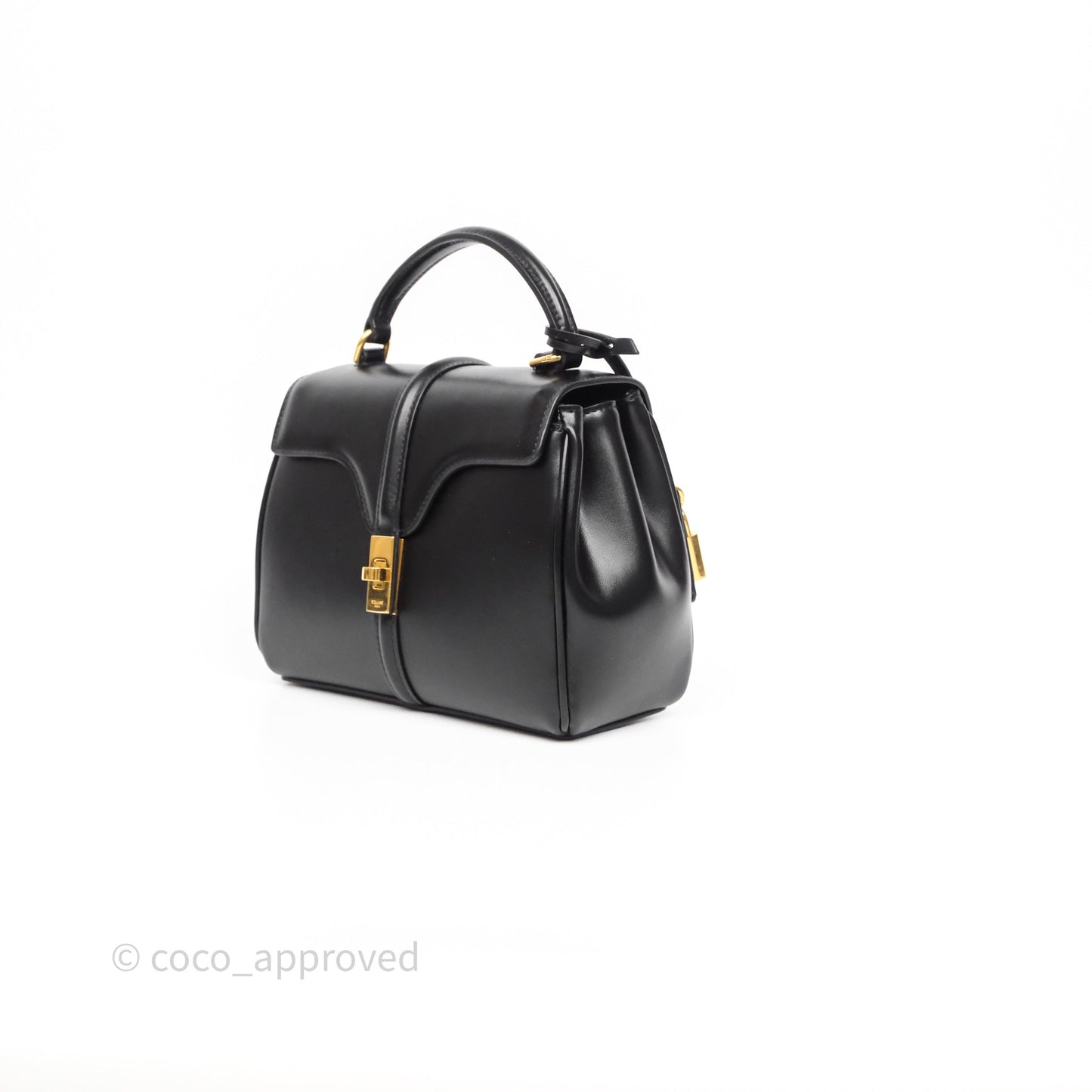 Celine Mini 16 Bag in Satinated Calfskin Black