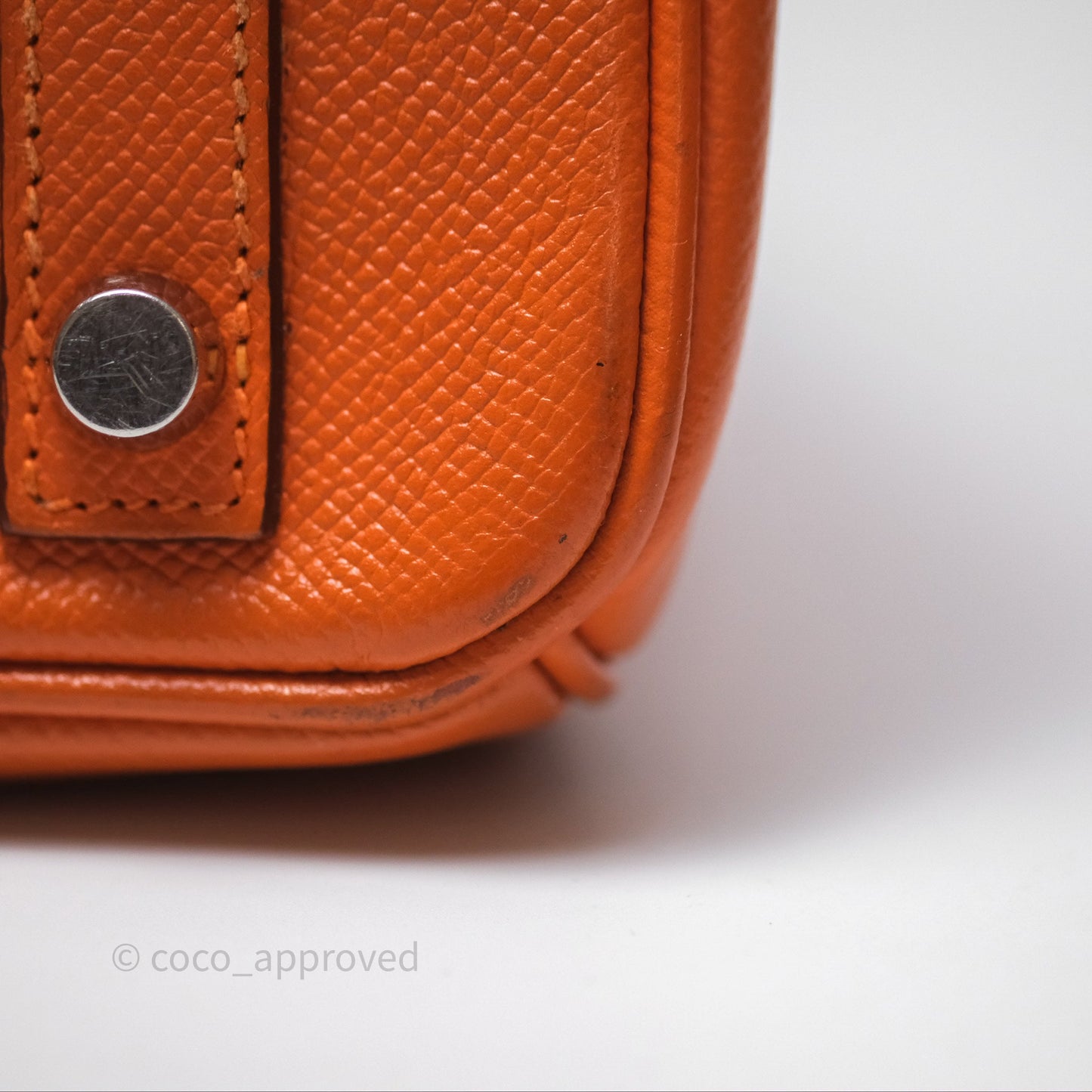 Hermès Birkin 30 Retourne Orange Epsom Palladium Hardware